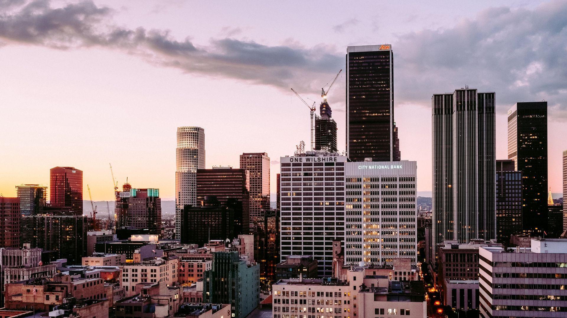 1920x1080 Download wallpaper 1920x1080 los angeles, skyscrapers