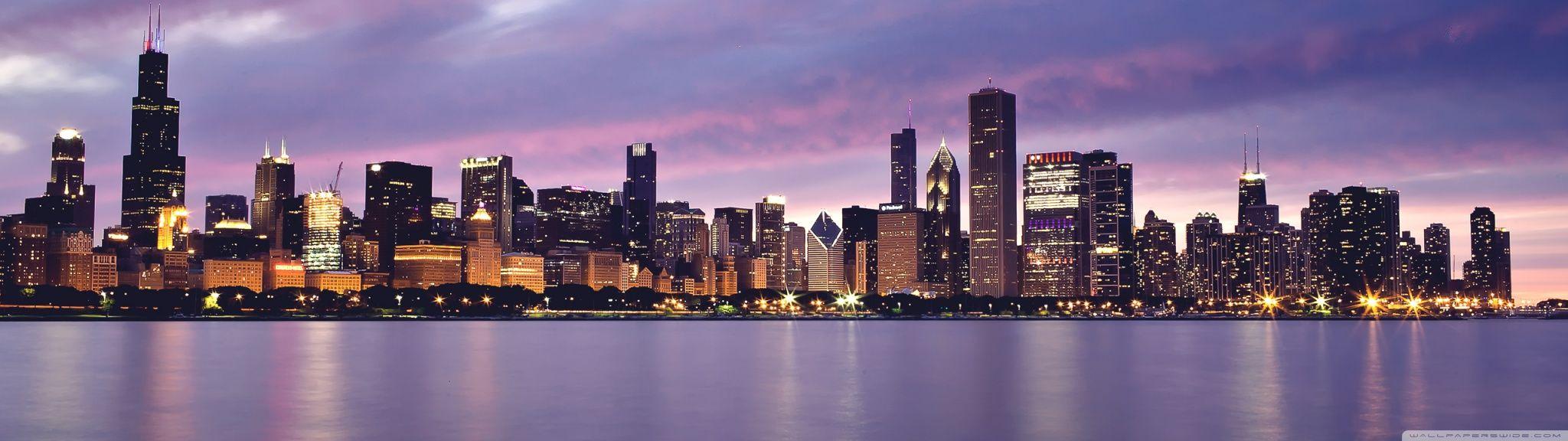 2048x576 Chicago Skyscrapers ❤ 4K HD Desktop Wallpaper for 4K Ultra