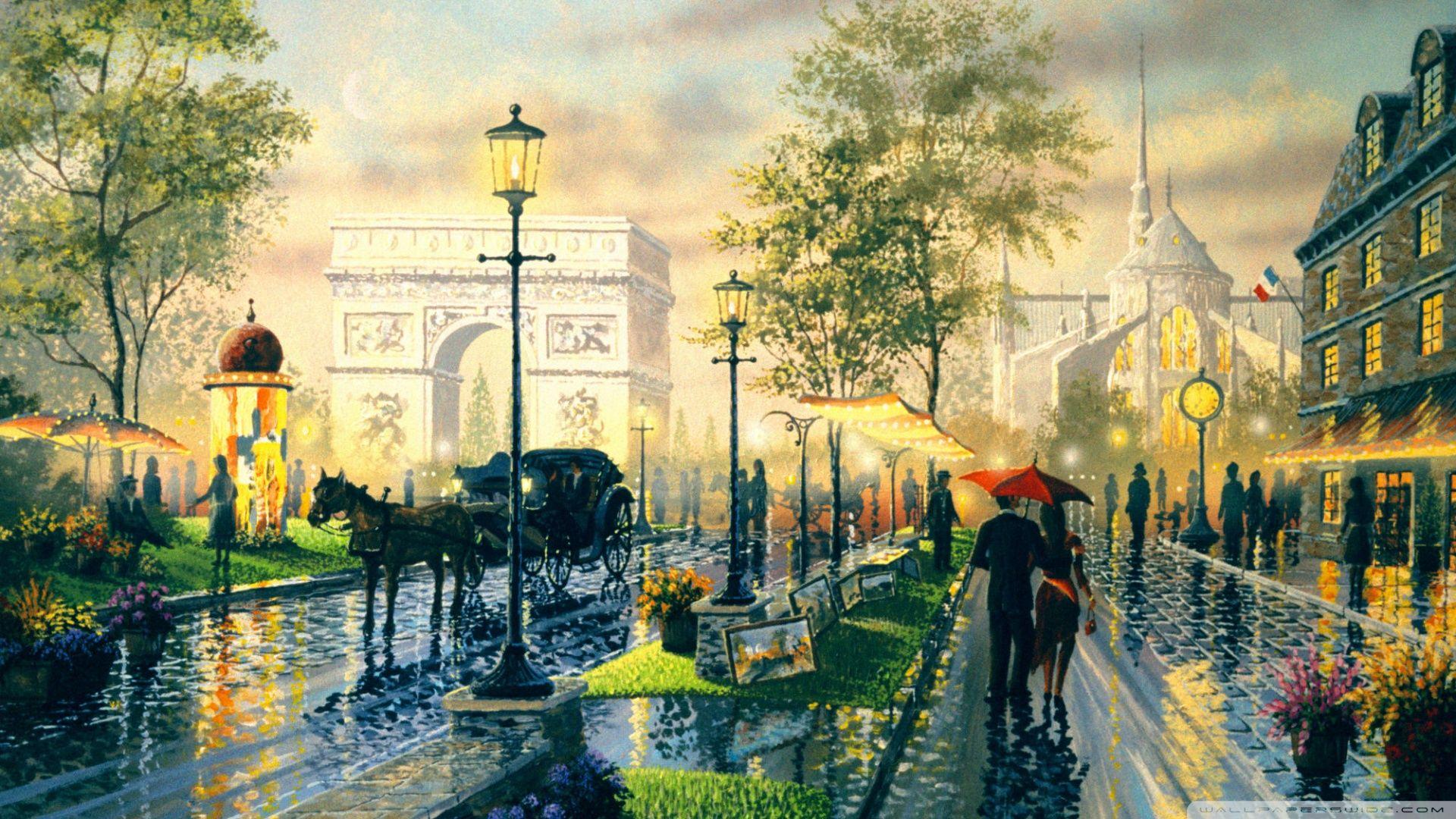 1920x1080 Paris Walk By Ken Shotwell ❤ 4K HD Desktop Wallpaper for 4K