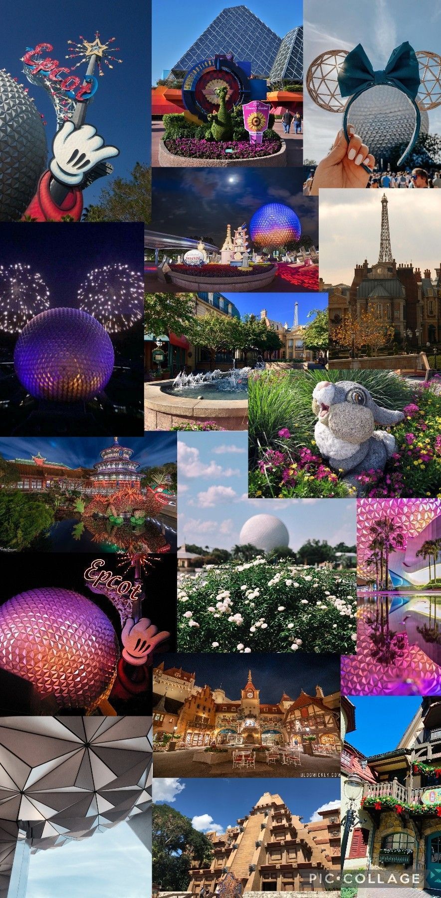 884x1800 Aesthetic Disney World Epcot Wallpaper
