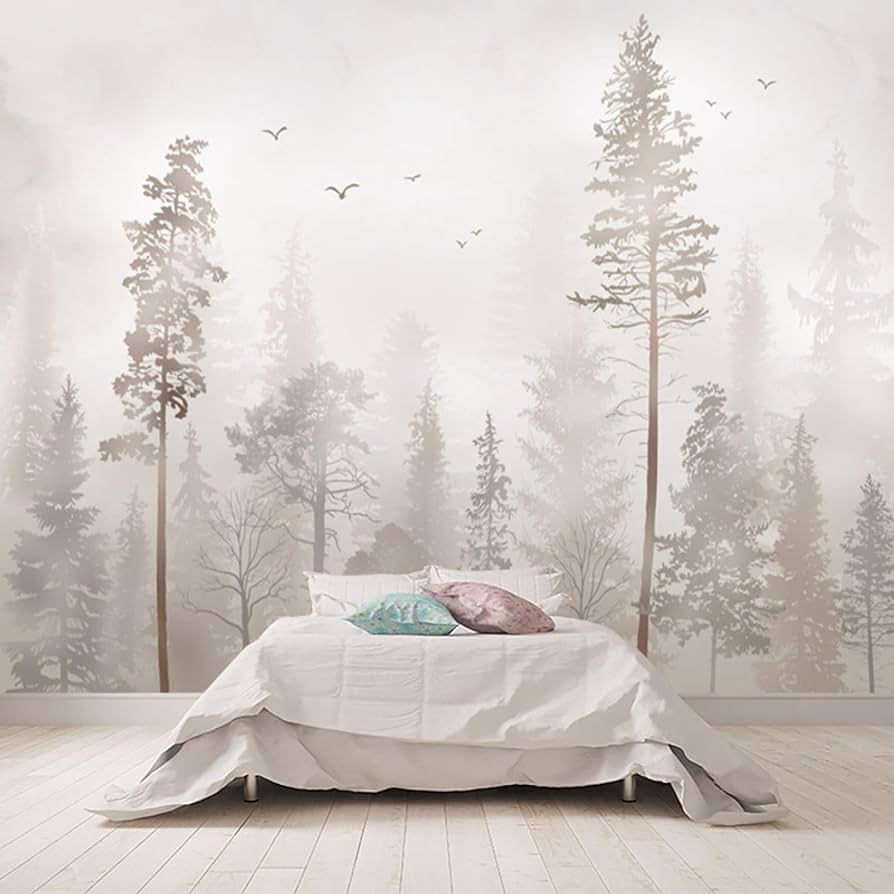 894x894 Watercolor Forest Wallpaper, Sky Bird