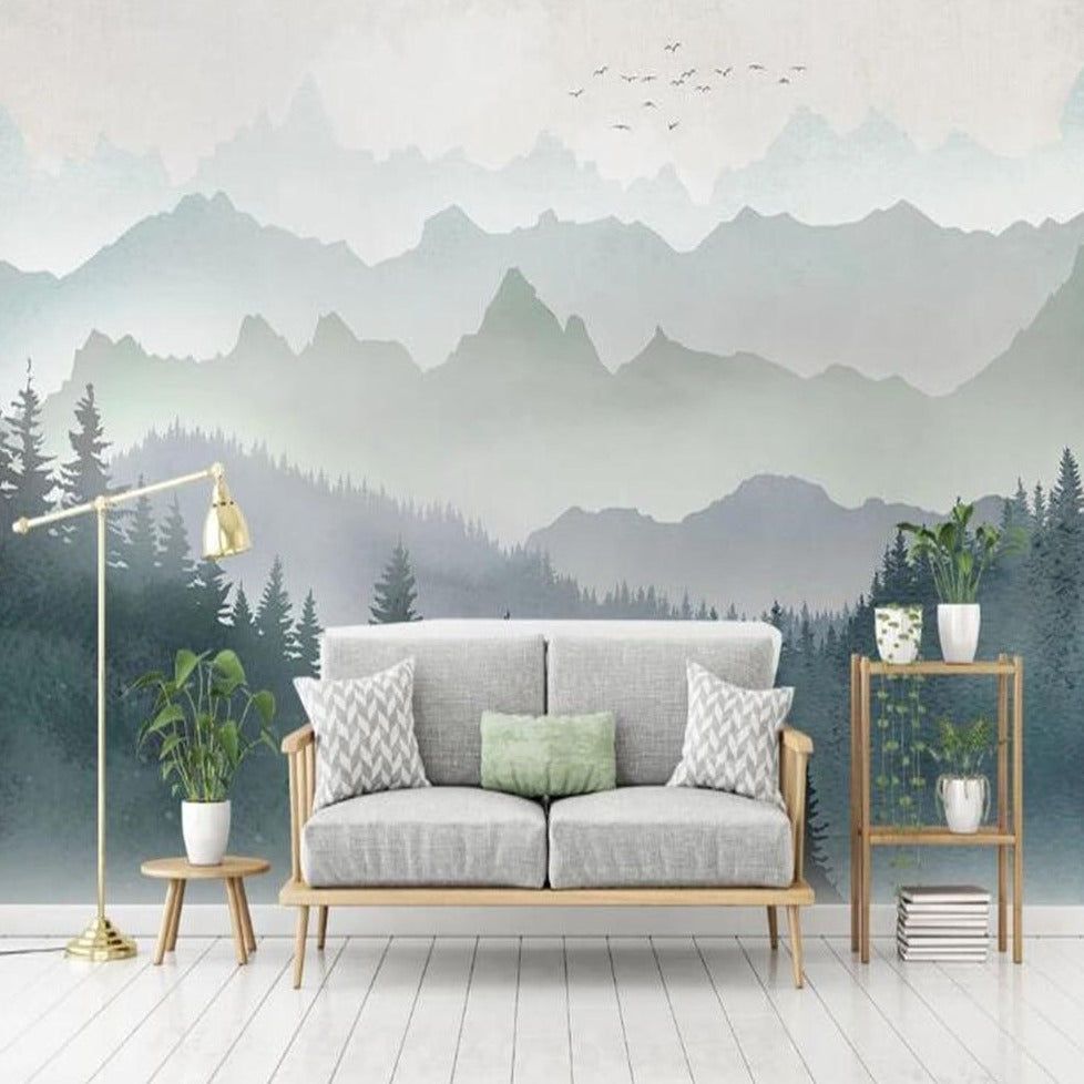 978x978 Custom Wallpaper Mural Watercolor