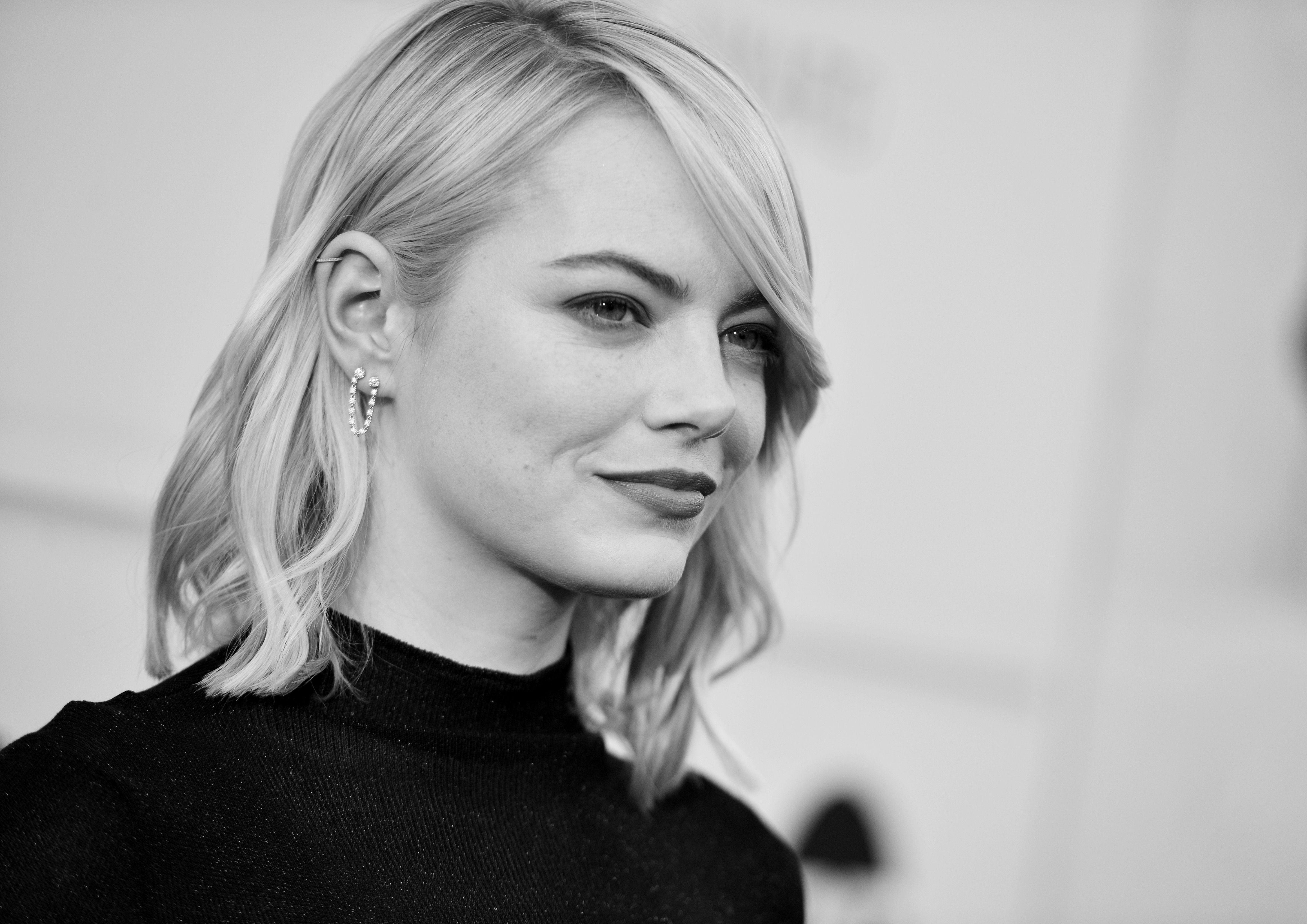 4640x3280 Emma Stone Wallpaper HD Stone Black And White