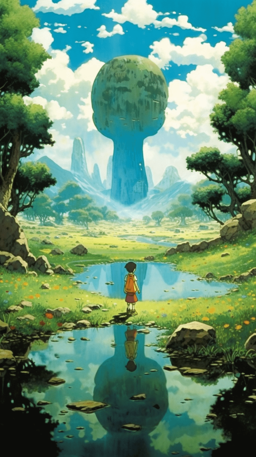 816x1456 iPhone Ghibli Wallpaper. Fantasy