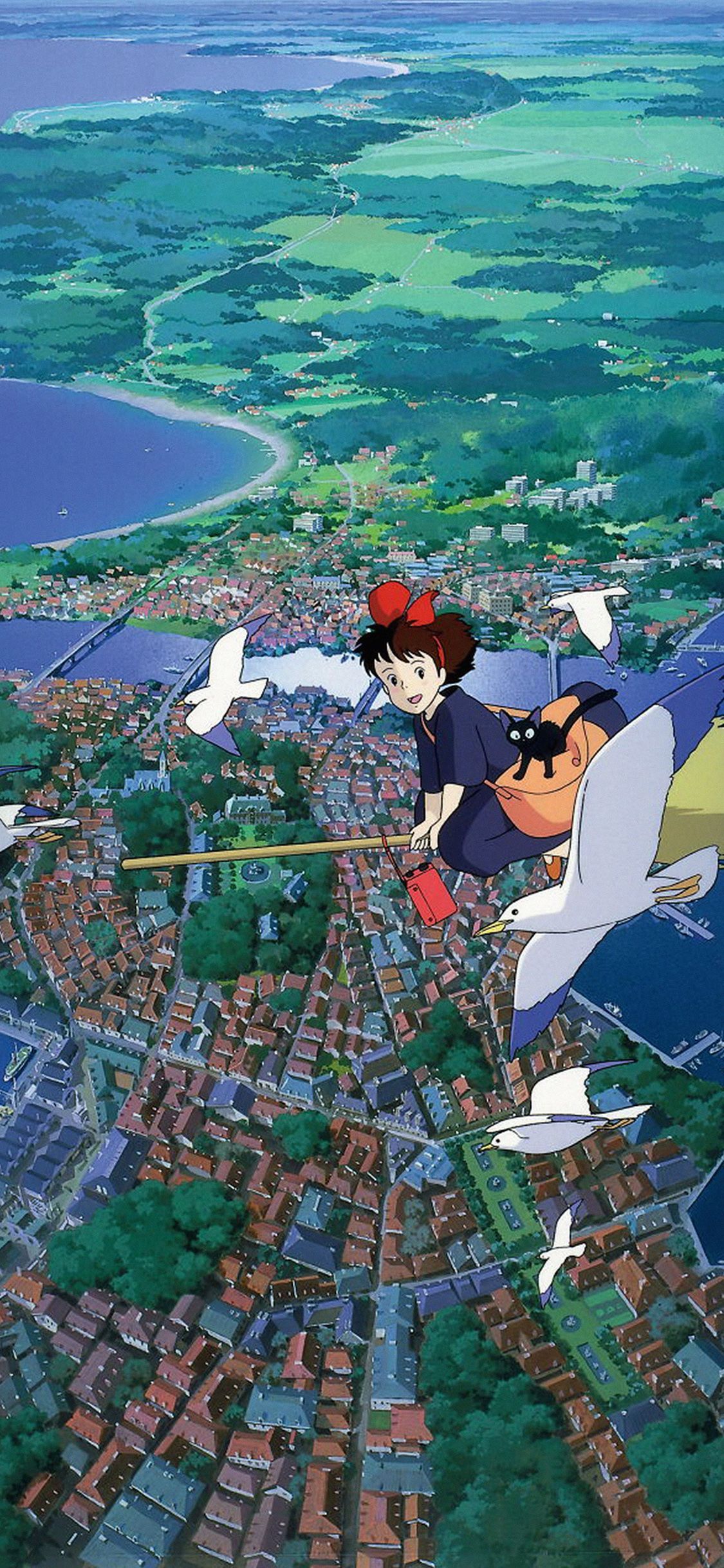 1125x2436 Studio Ghibli Art Illustration