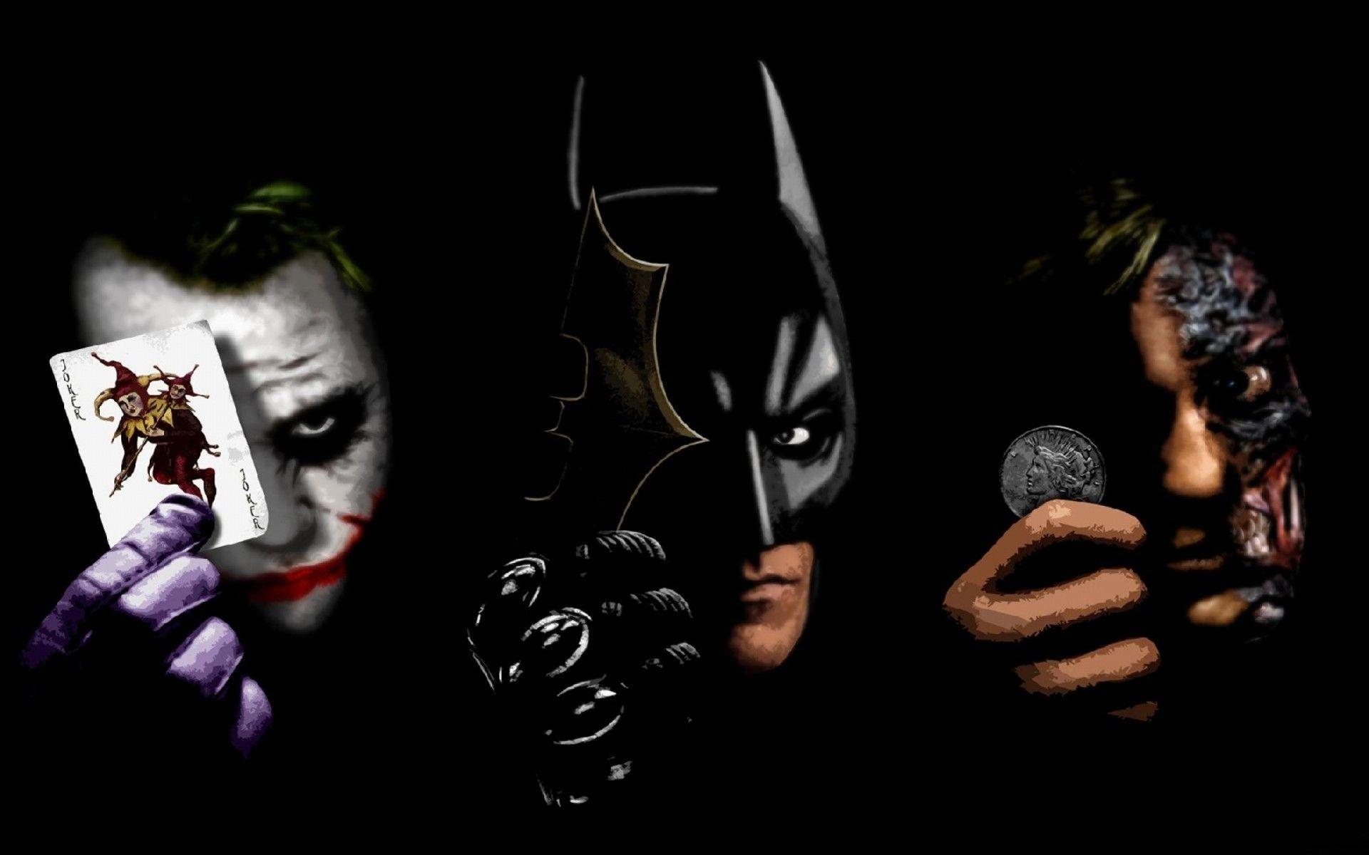 1920x1200 Batman The Joker Two Face Harvey Dent Art HD Wallpaper