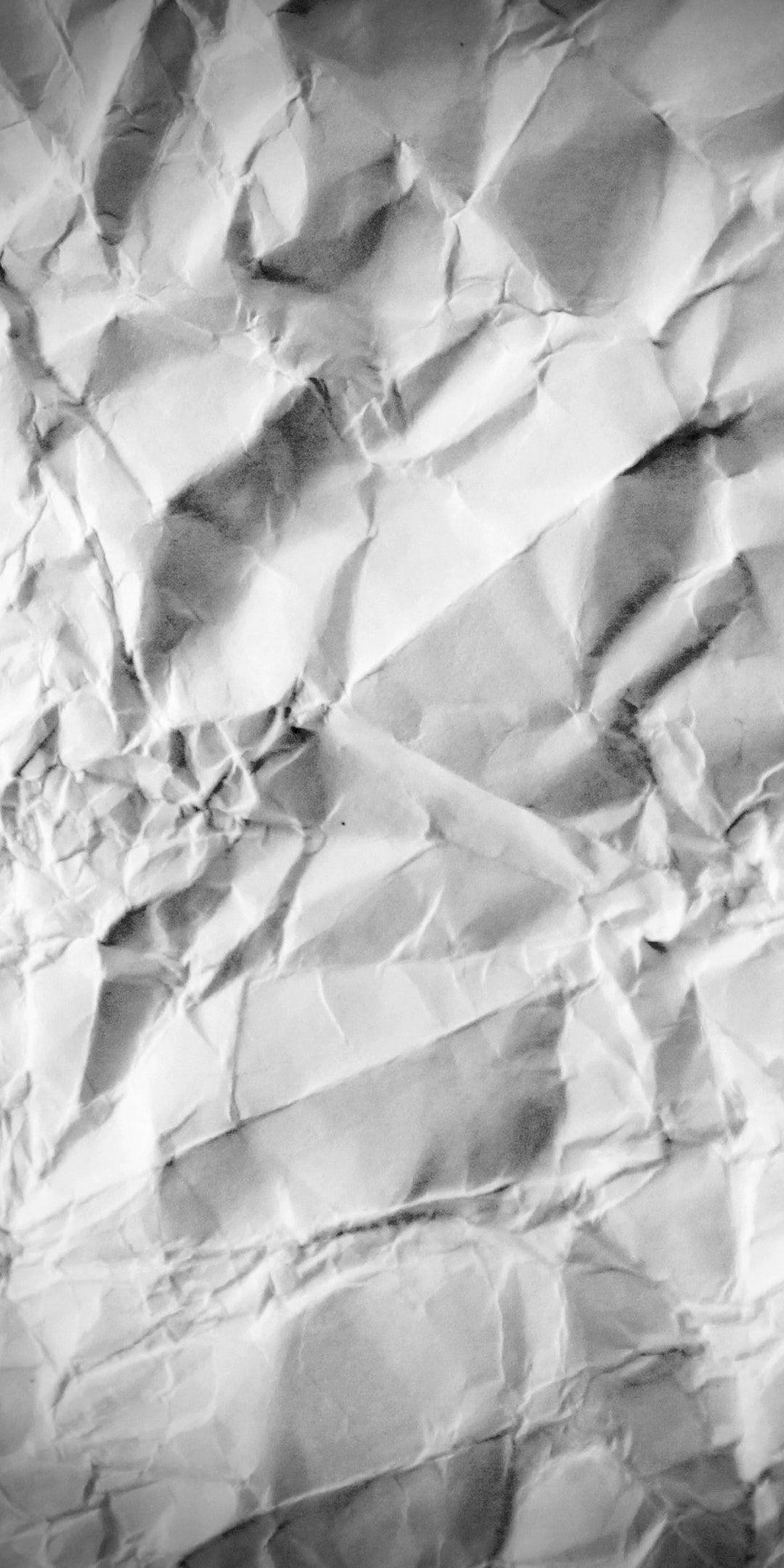 1080x2160 White Crumpled Paper 1080x2160 Wallpaper
