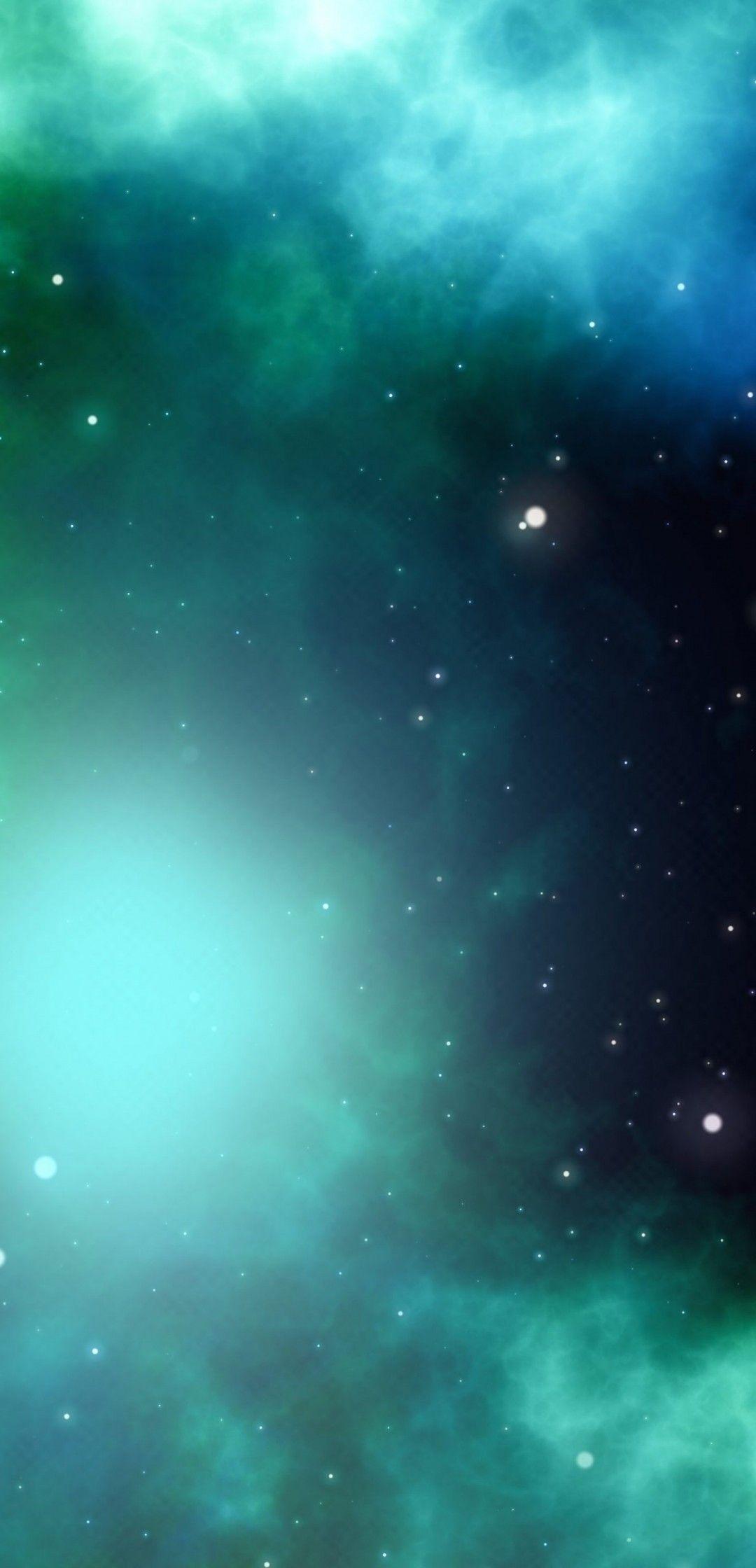 1080x2240 Download 1080x2240 Green Nebula, Stars, Cosmos, Galaxy