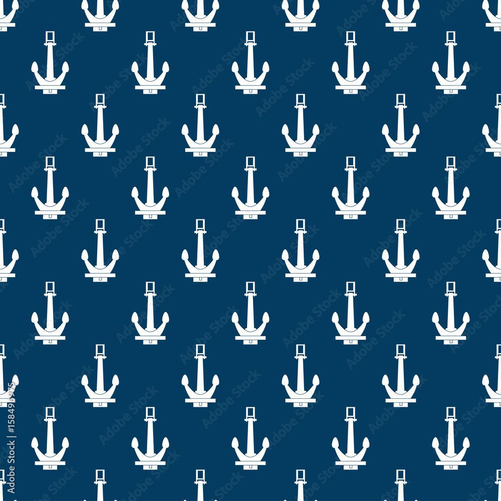1000x1000 Seamless retro blue marine pattern