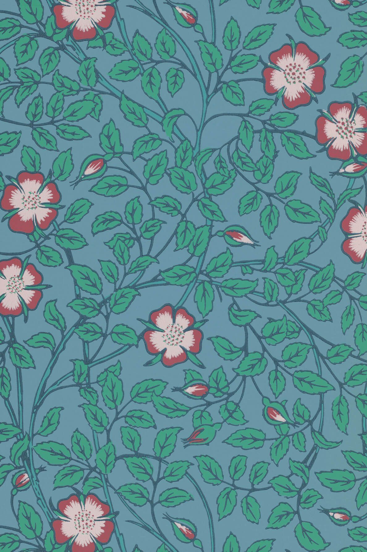 1188x1788 Buy Briar Rose Marine Blue Wallpaper