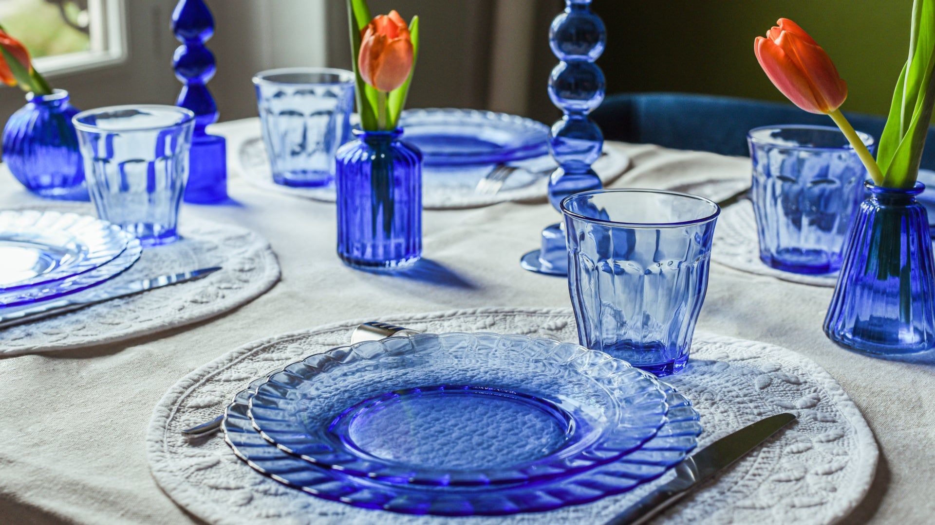 1920x1080 Le Picardie® Marine Blue Dessert Plate