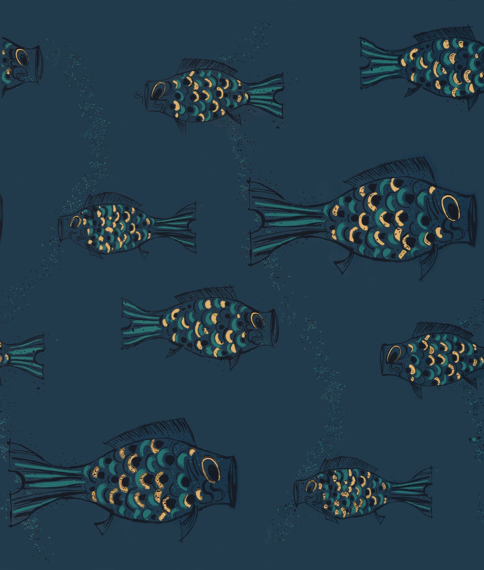 1699x2000 Blue Fish Wallpaper