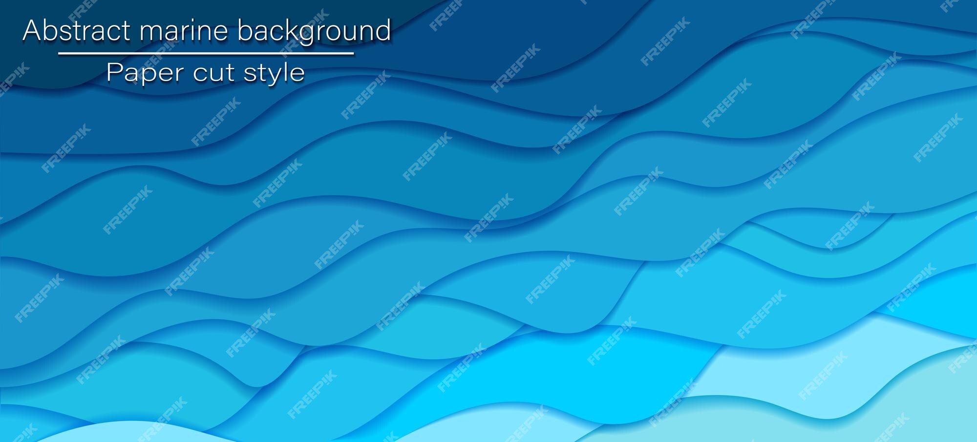 2000x905 Wide banner abstract sea waves nautical