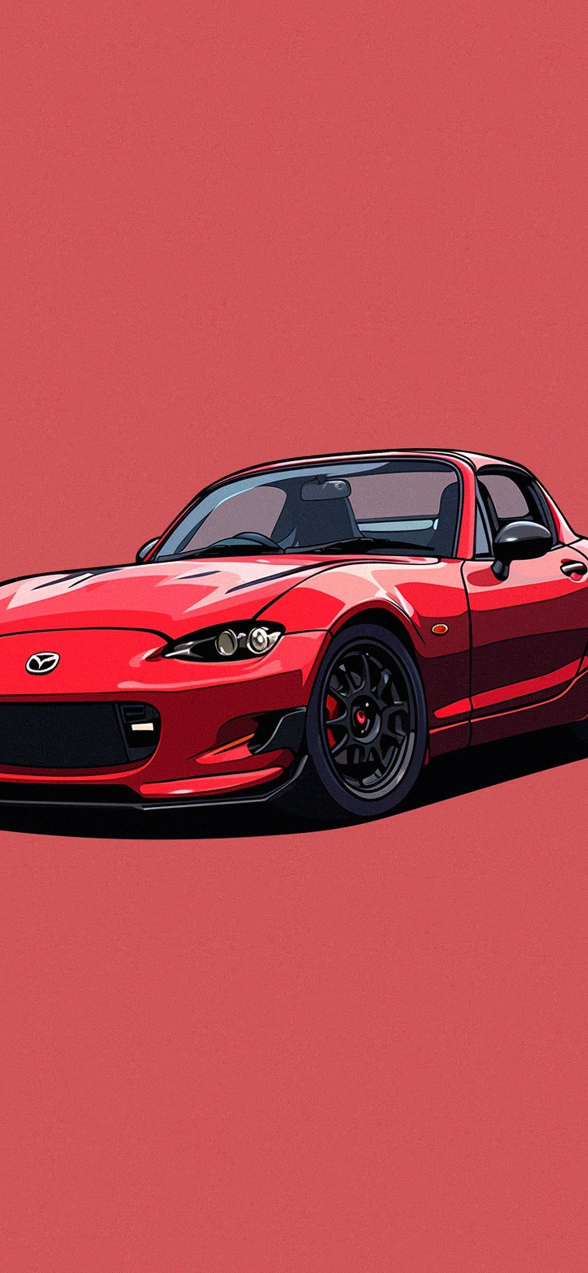 1183x2560 Mazda Miata MX 5 Red Wallpaper
