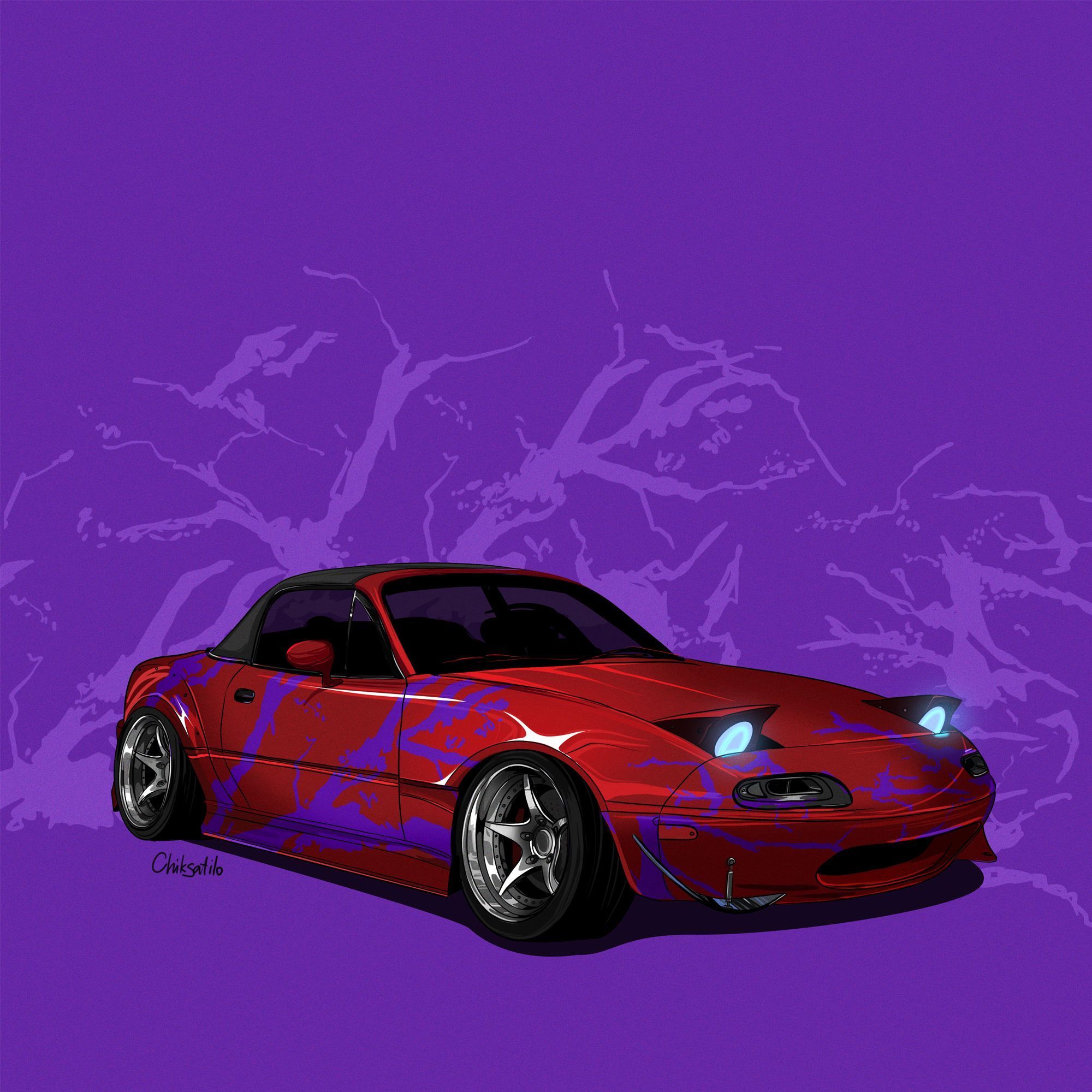 2000x2000 Mazda Miata NA Red CARS LOVERS