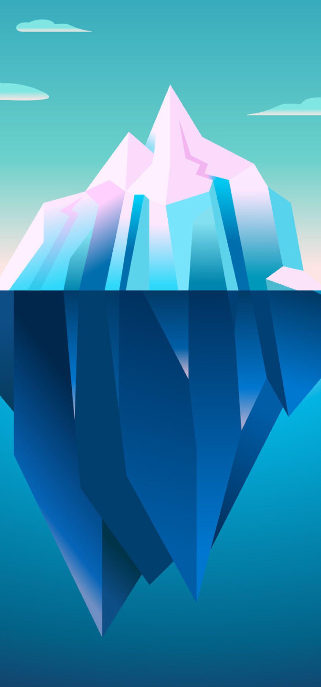 1080x2312 Iceberg Minimal 1080x2312 Resolution Wallpaper, HD