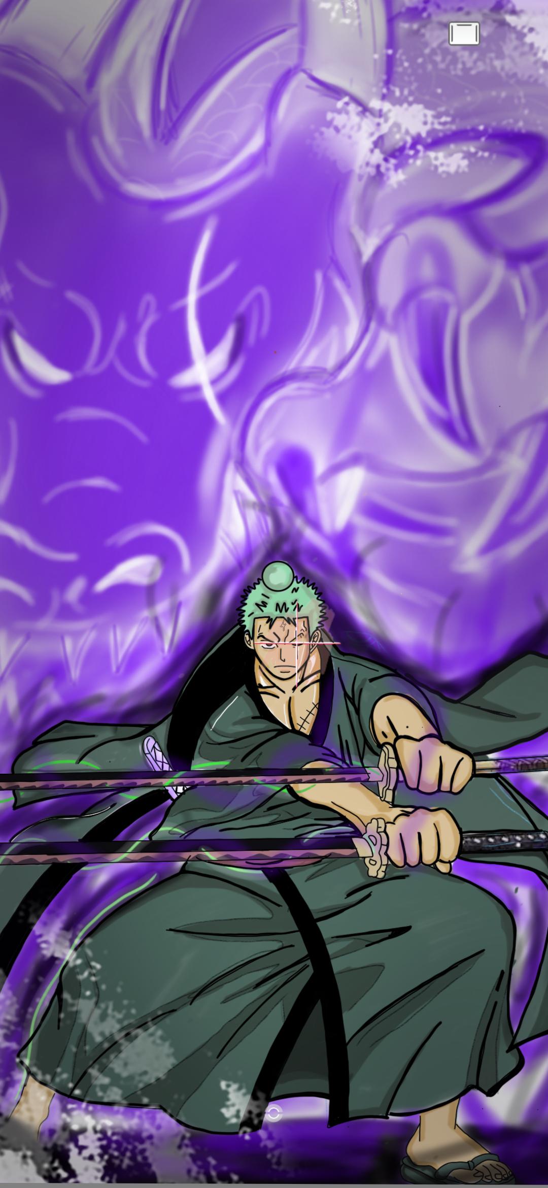 1080x2340 ZORO TWO SWORD DRAGON STYLE!