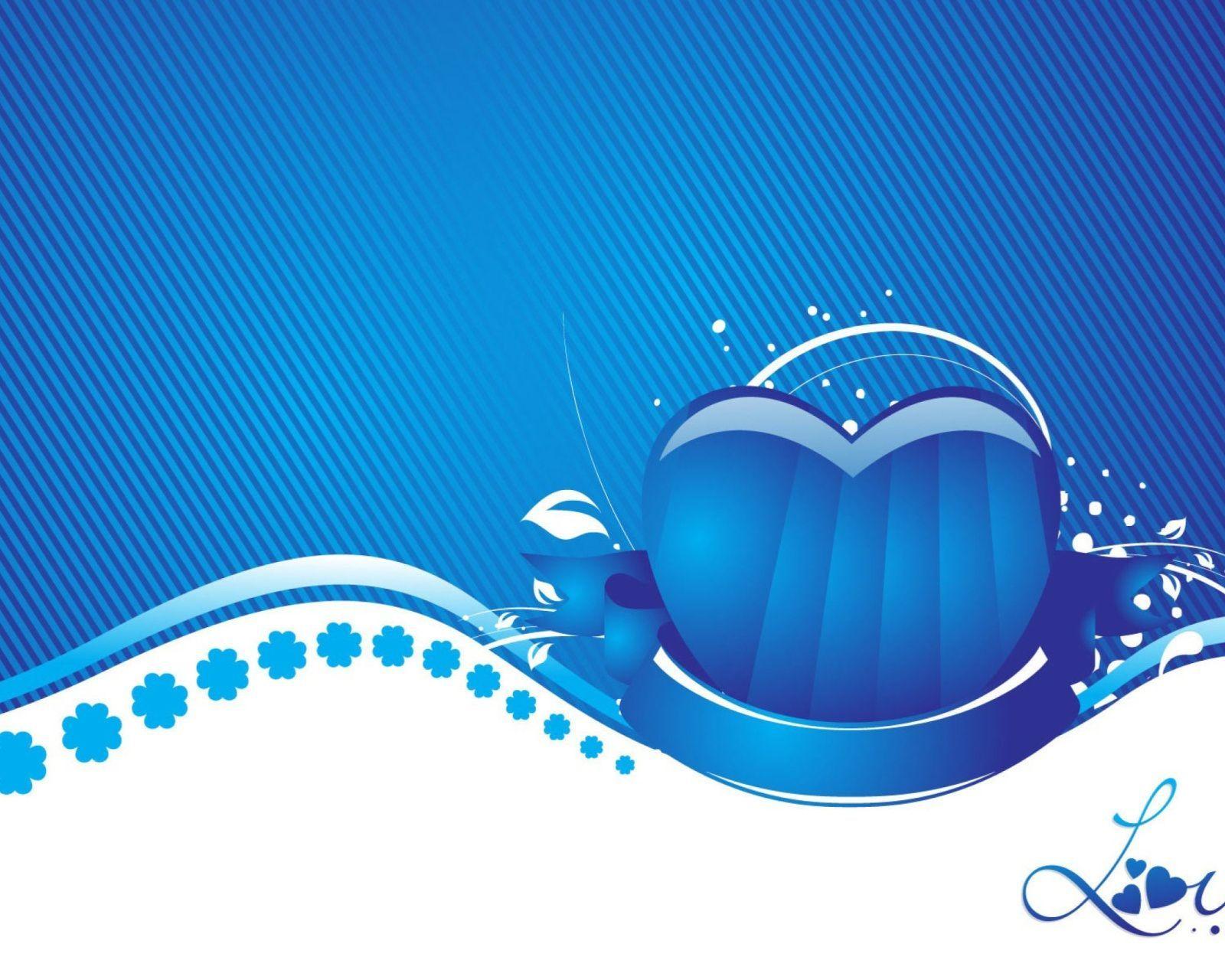 1600x1280 Blue Love Heart 1600x1280 wallpaper screensaver. Hearts