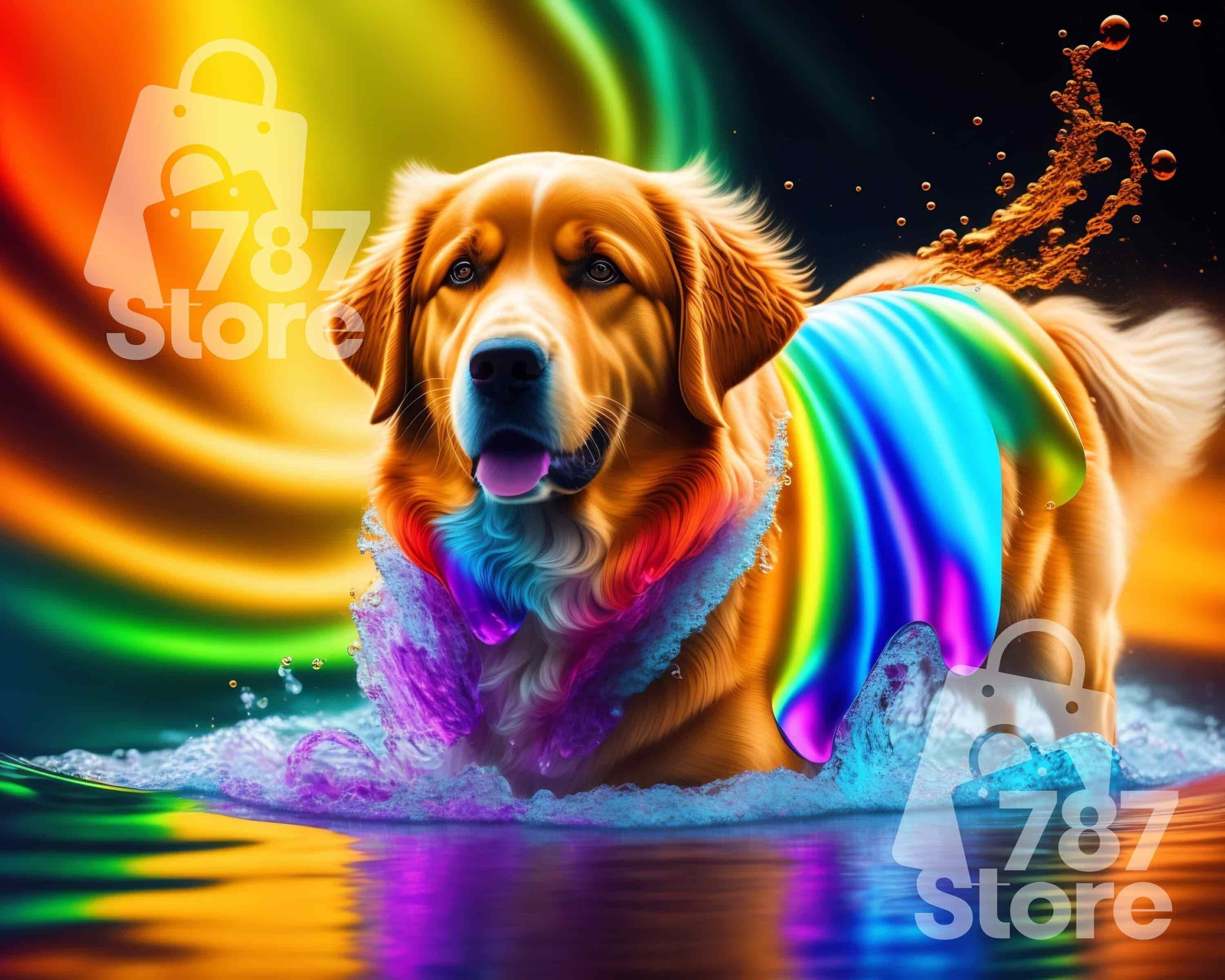 3000x2400 Golden Retriever Art Pet Portrait