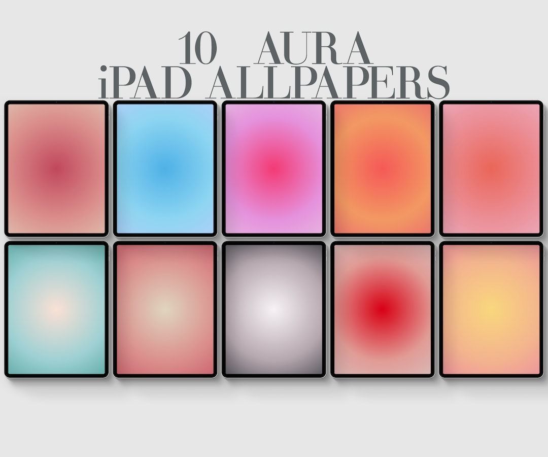 1080x900 Aura iPad Wallpaper, Gradient Tablet Background (digital Download)