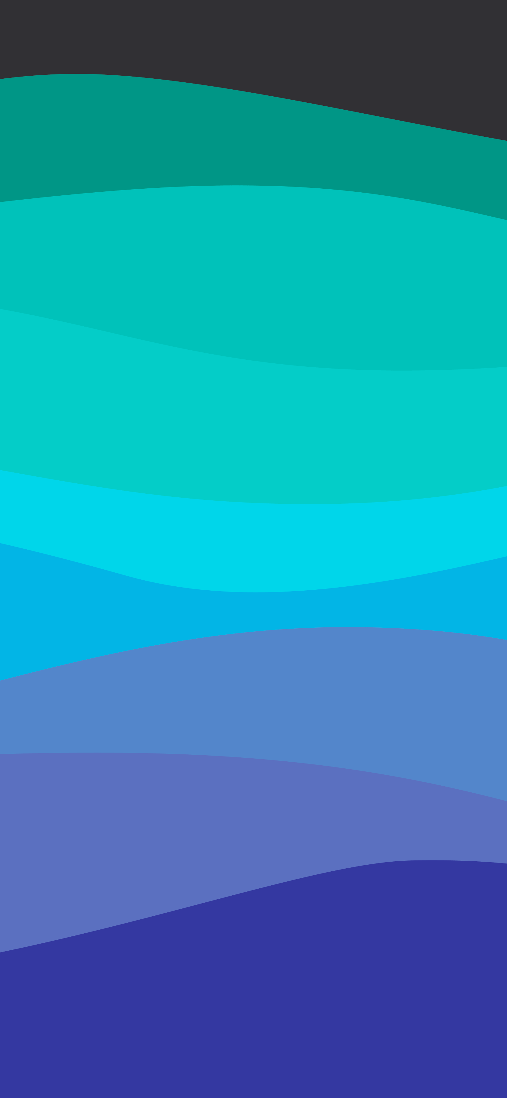 1670x3614 iPhone gradient waves wallpaper