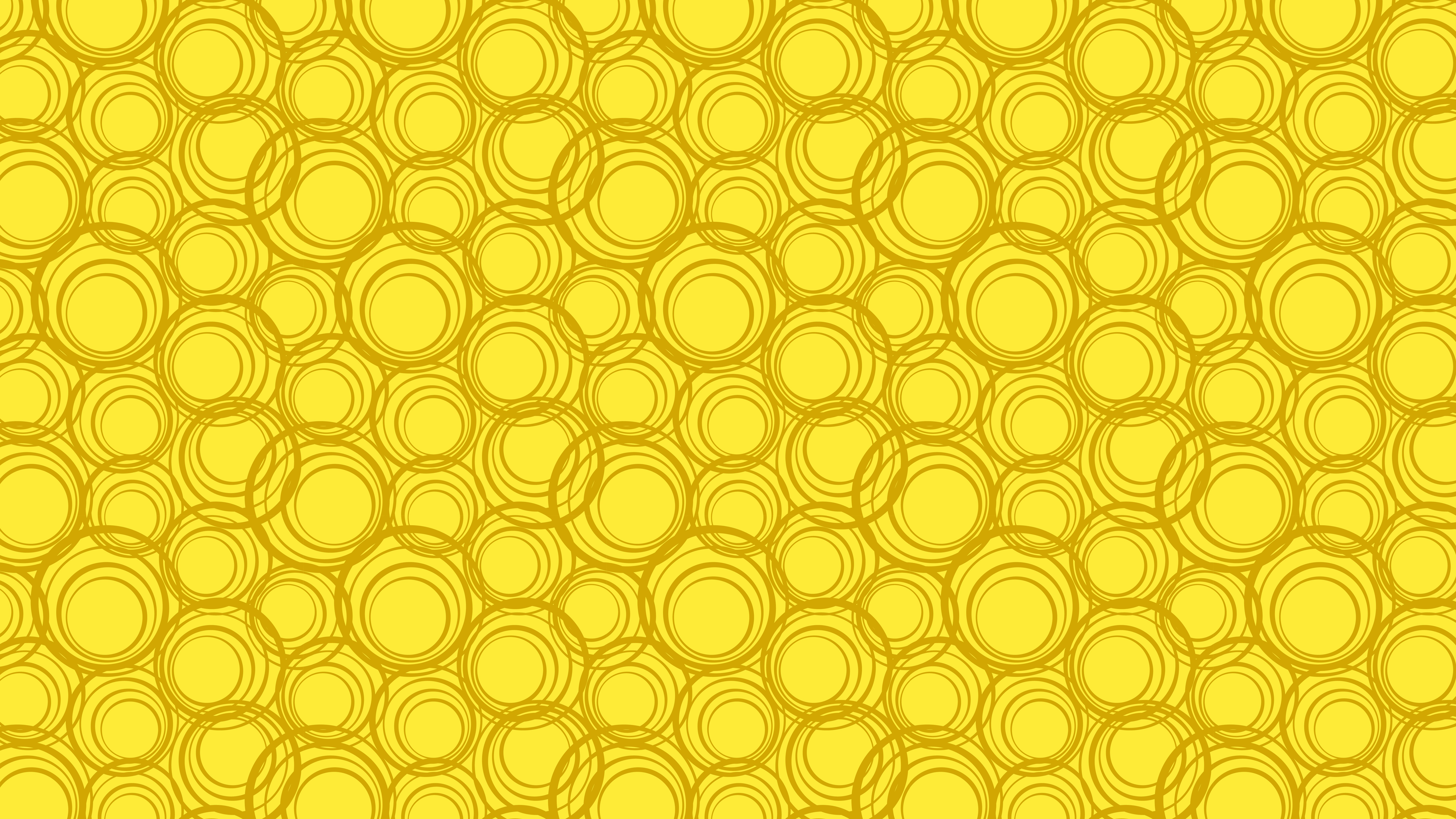 8000x4500 Free Yellow Geometric Circle Pattern