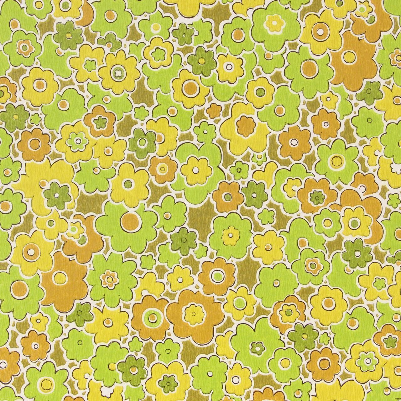 1280x1280 1970s Retro Vintage Wallpaper Brown