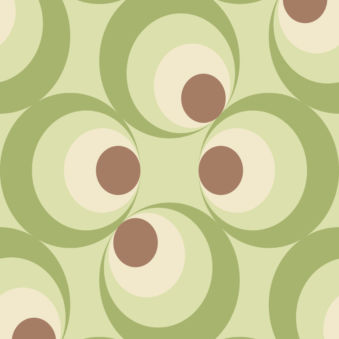 1080x1080 Groovy Peel & Stick Wallpaper