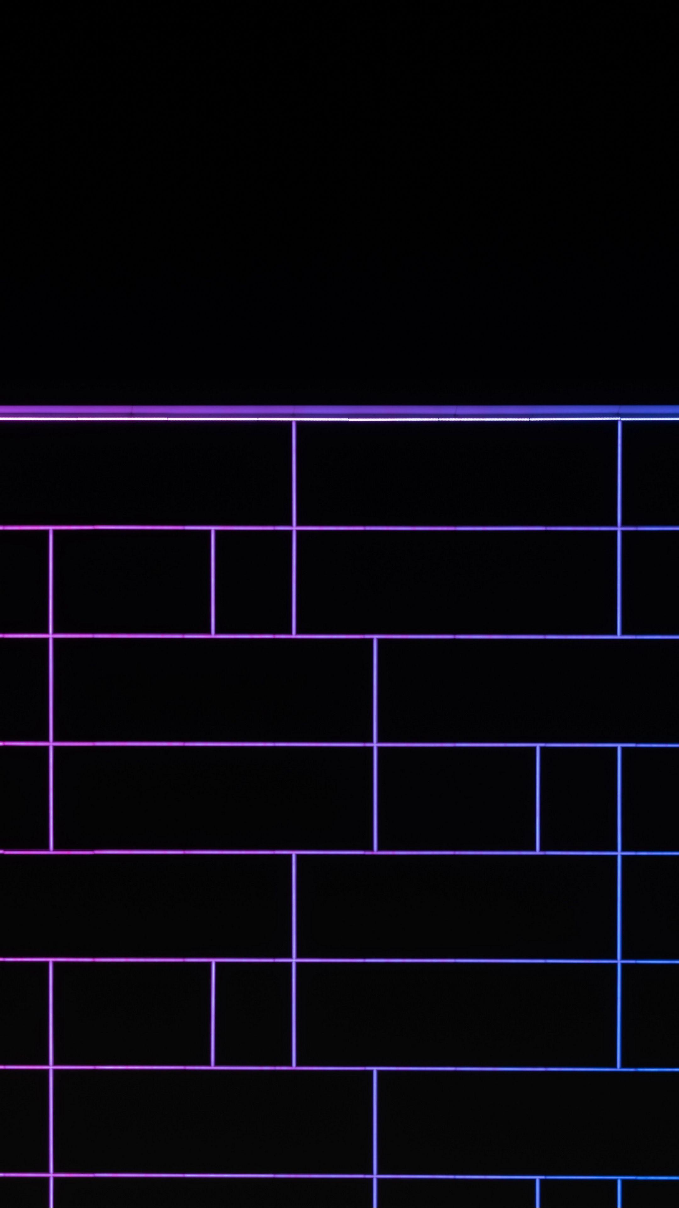 2160x3840 Tải xuống hình nền 2160x3840 ngói, neon, đèn, hình dạng, tường