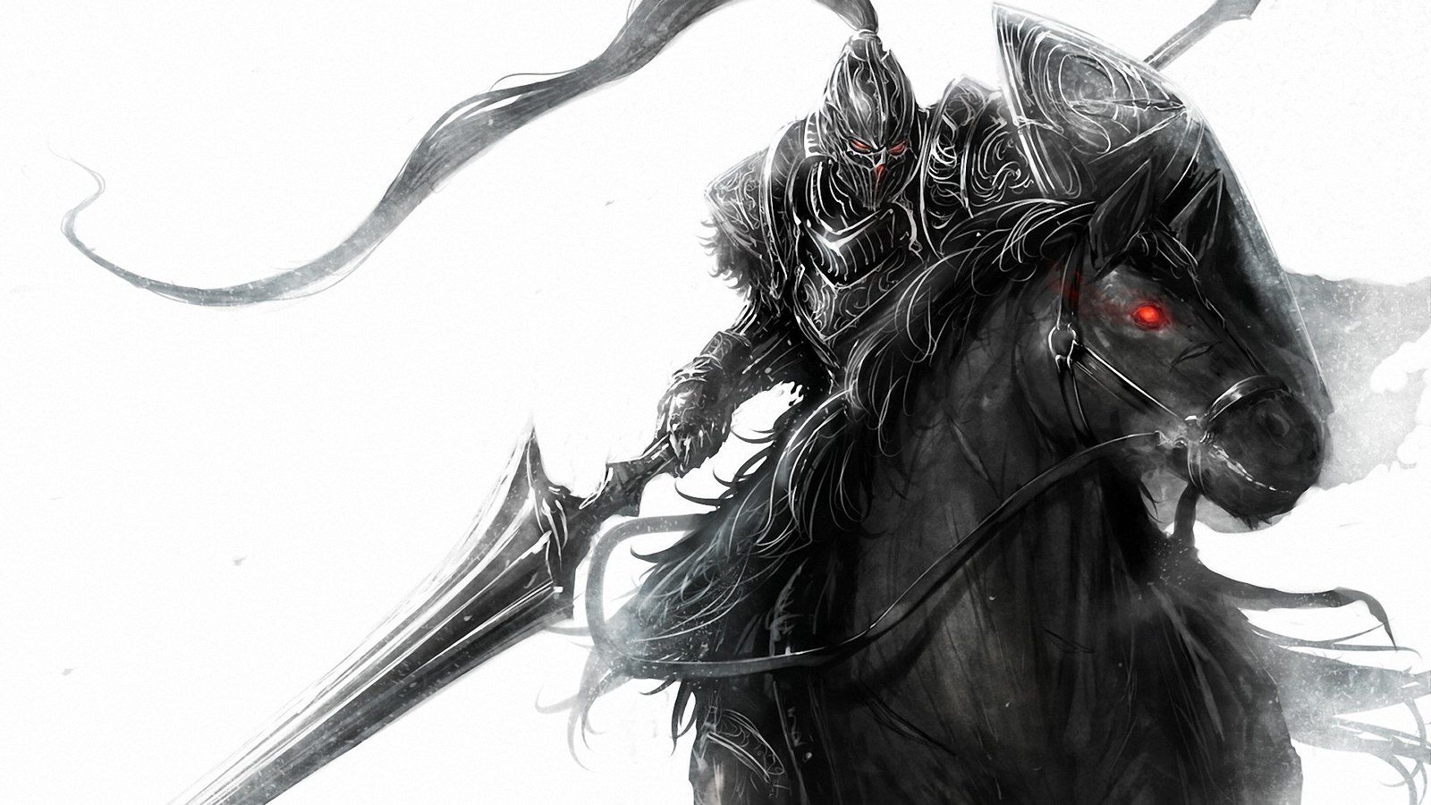 1600x900 Fantasy Warrior Horse Sword Wallpaper HD Wallpap