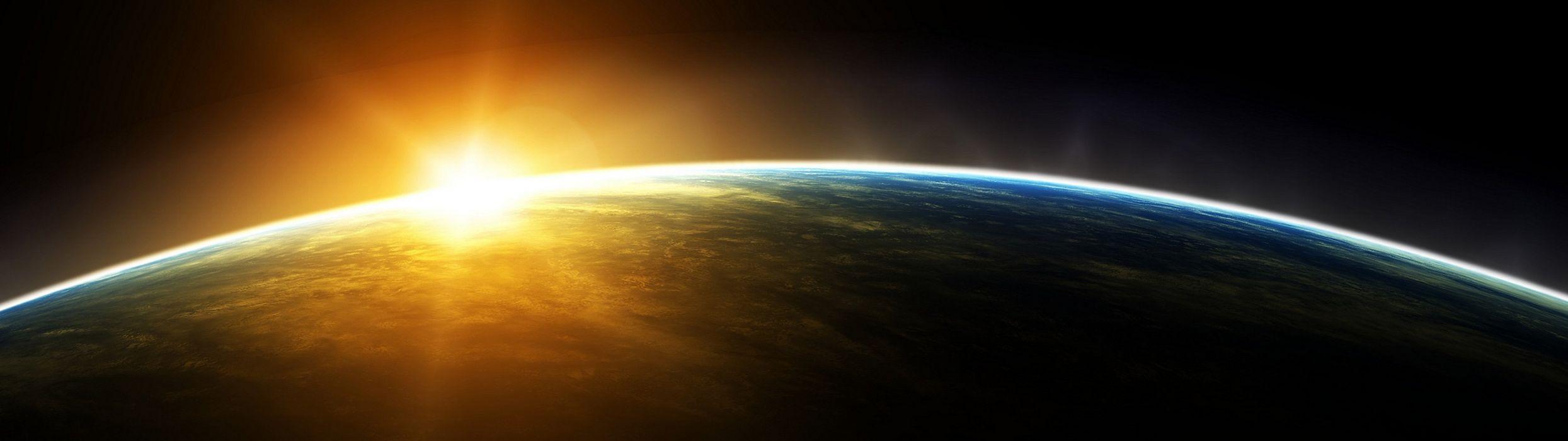 2489x700 Panoramic Space Wallpaper
