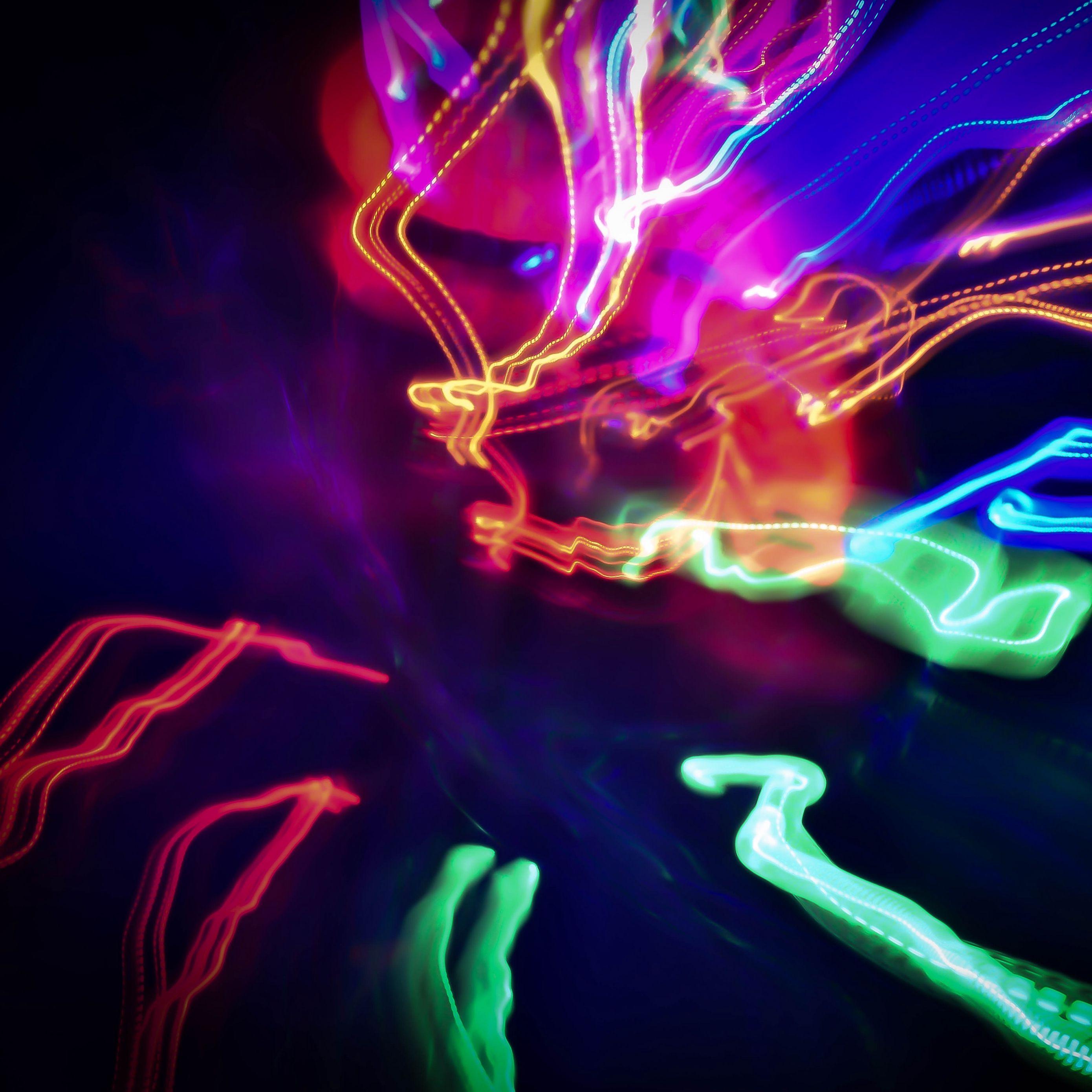 2780x2780 Download wallpaper 2780x2780 light, lines, colorful, leds