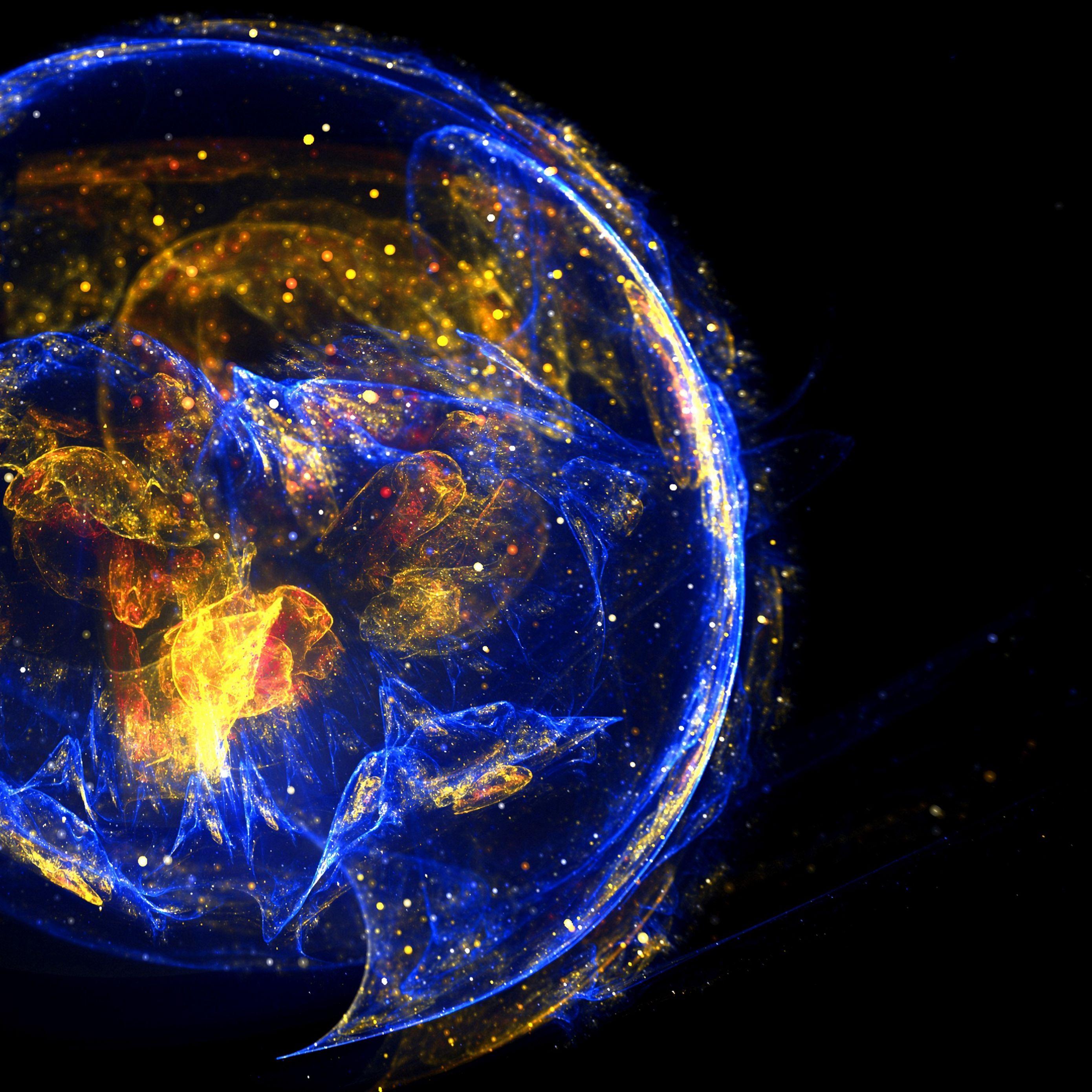2780x2780 Download wallpaper 2780x2780 ball, glitter, glow, plasma