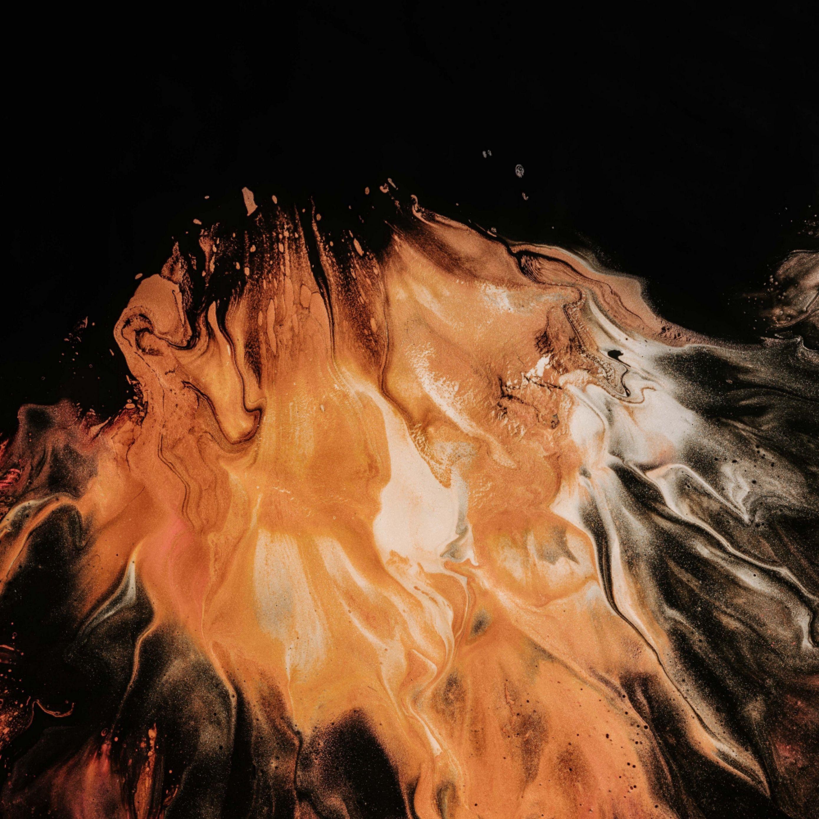 2780x2780 Download wallpaper 2780x2780 paint, liquid, stains, brown