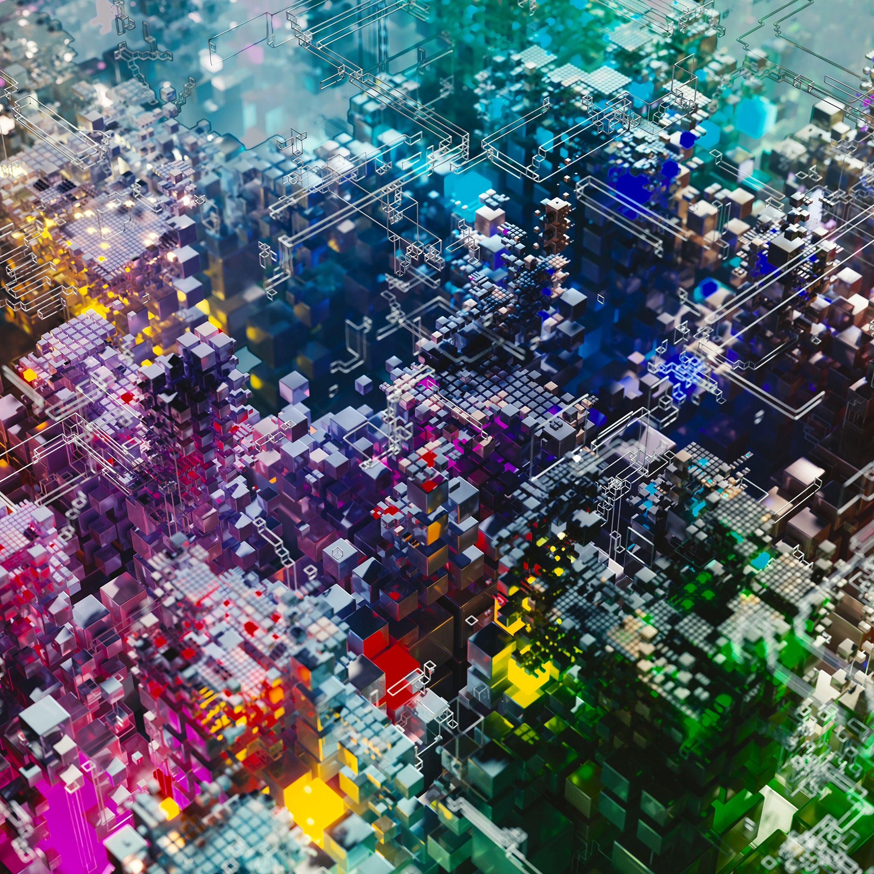 2780x2780 Download wallpaper 2780x2780 structure, complex, details, colorful