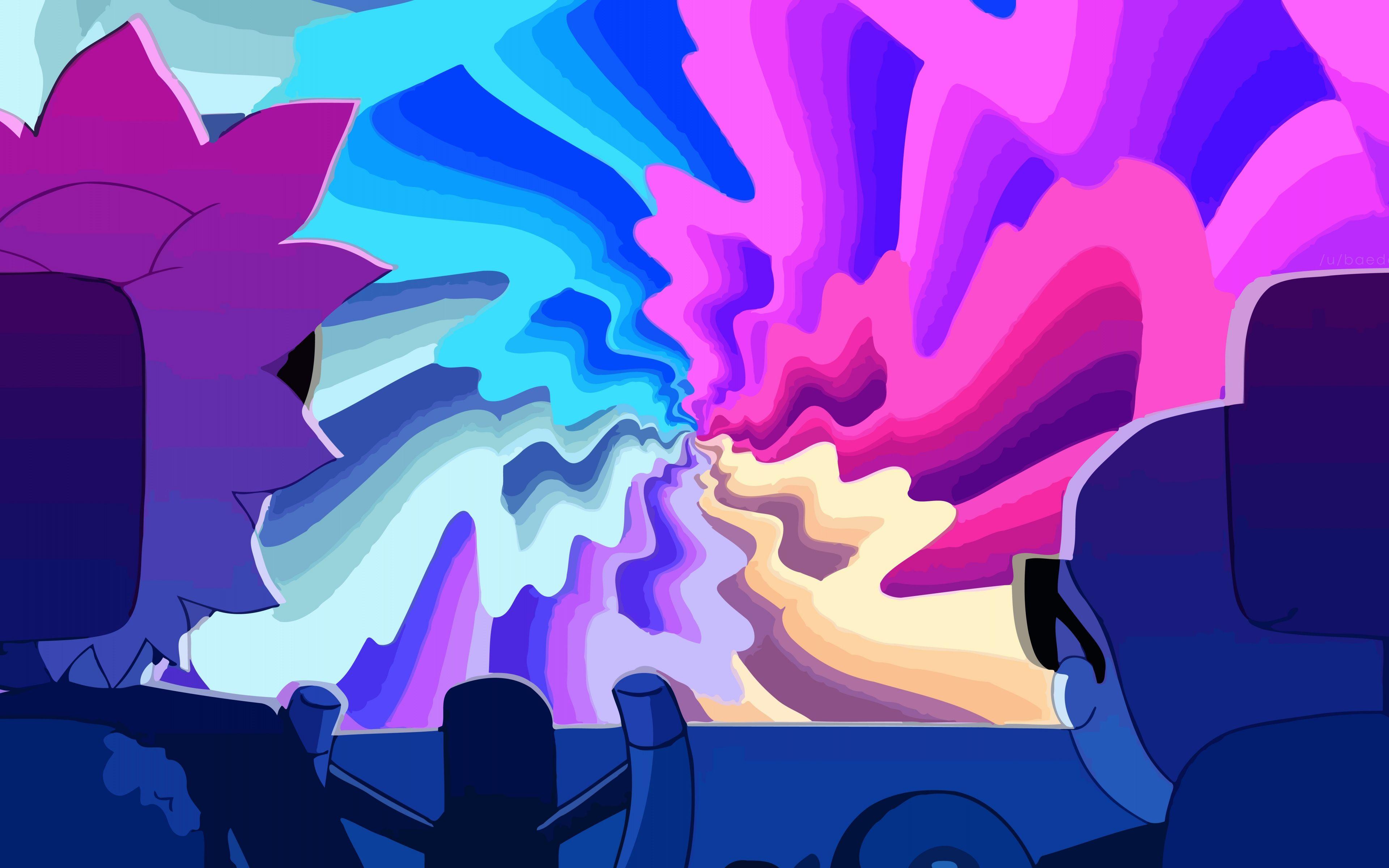 3840x2400 Download 3840x2400 Wallpaper Swirl, Colorful Portal, Rick