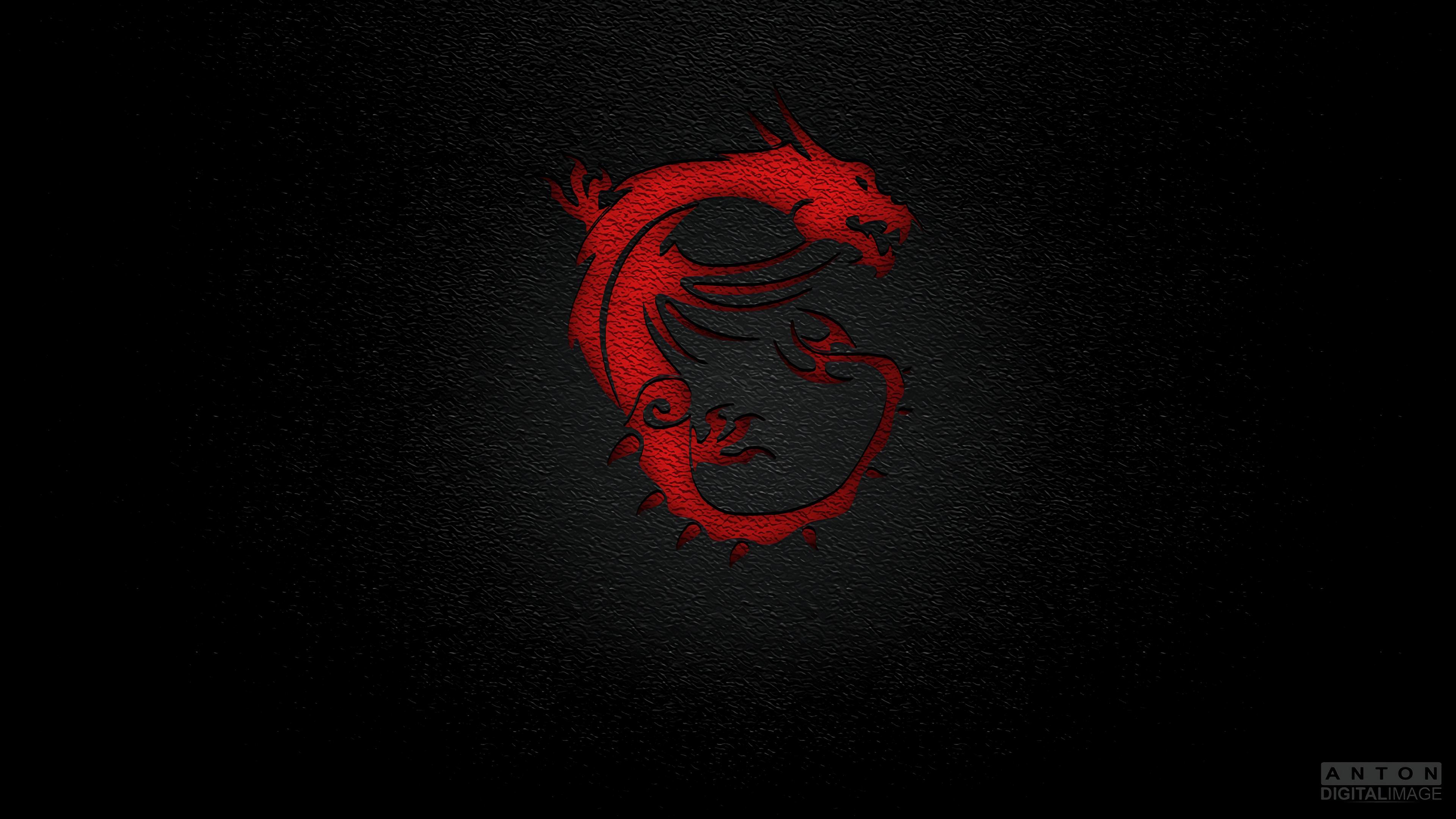 3840x2160 UHD 4K MSi Dragon Logo