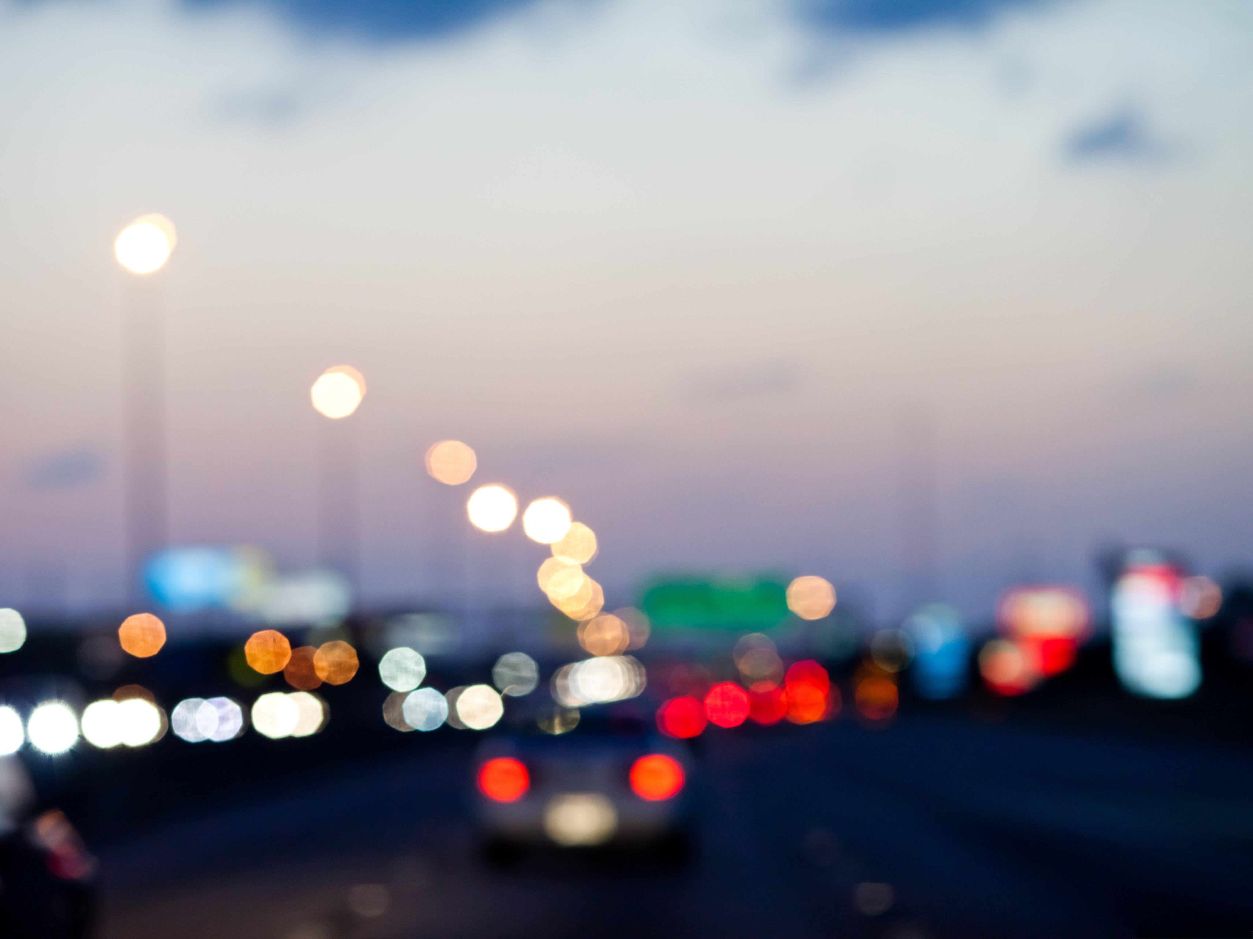 4096x3072 High Resolution Wallpaper, Car Light Bokeh, Happy Summer