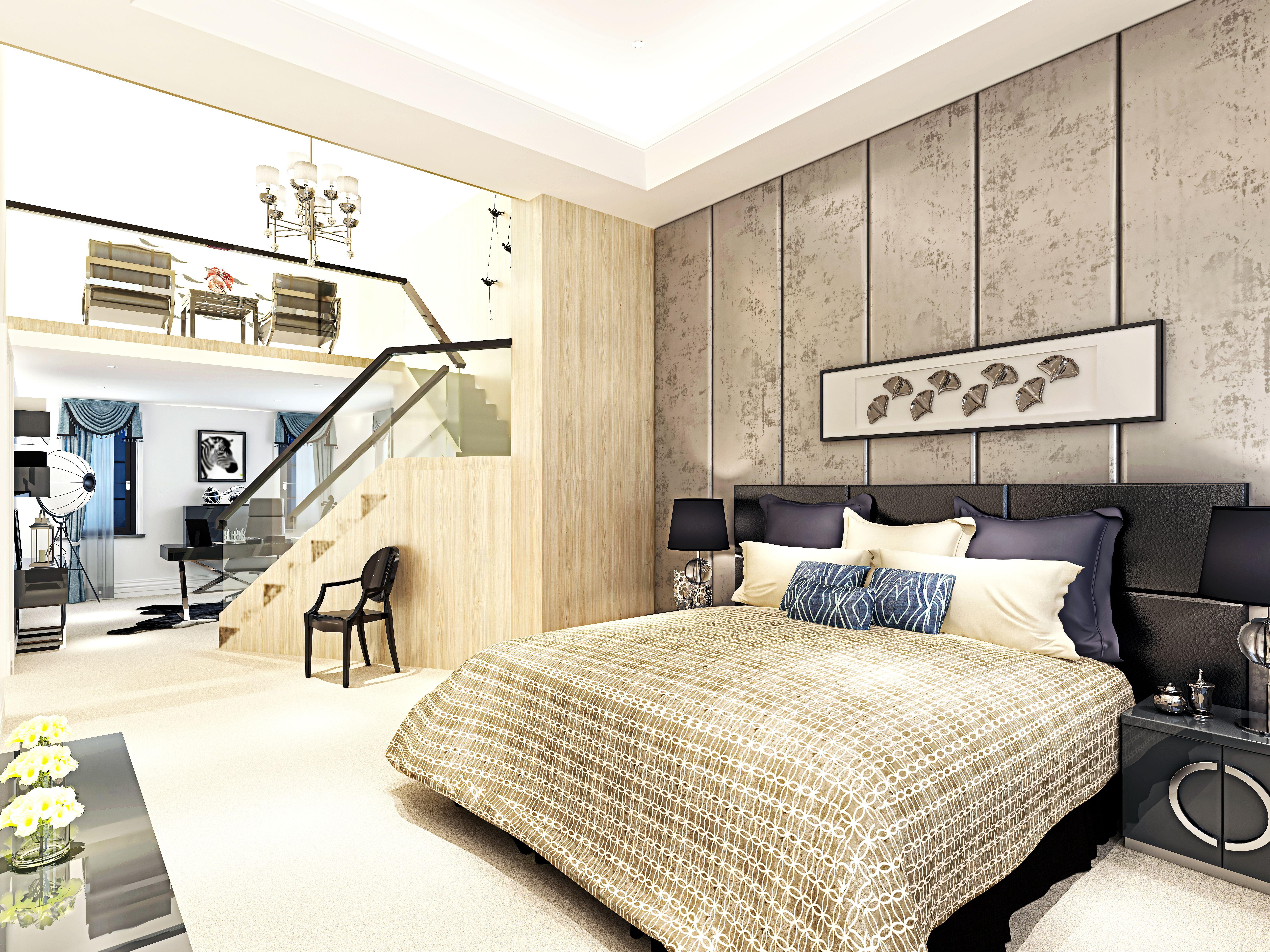 6400x4800 Wallpaper Bedroom 3D Graphics Interior Bed Pillows Design