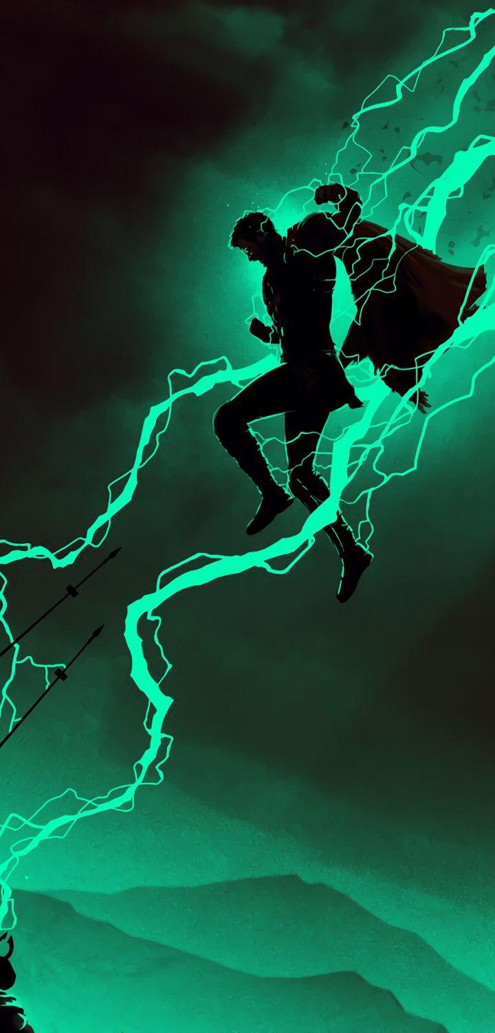 720x1500 Thor Minimalist Lightning 720x1500 Resolution