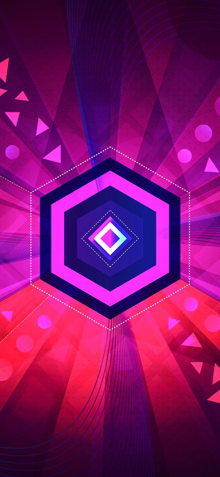 720x1560 Abstract Octagon Vector 720x1560 Resolution
