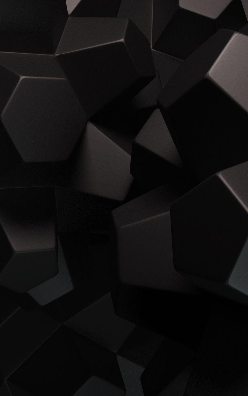 800x1280 Abstract Black Shapes Nexus 7 wallpaper