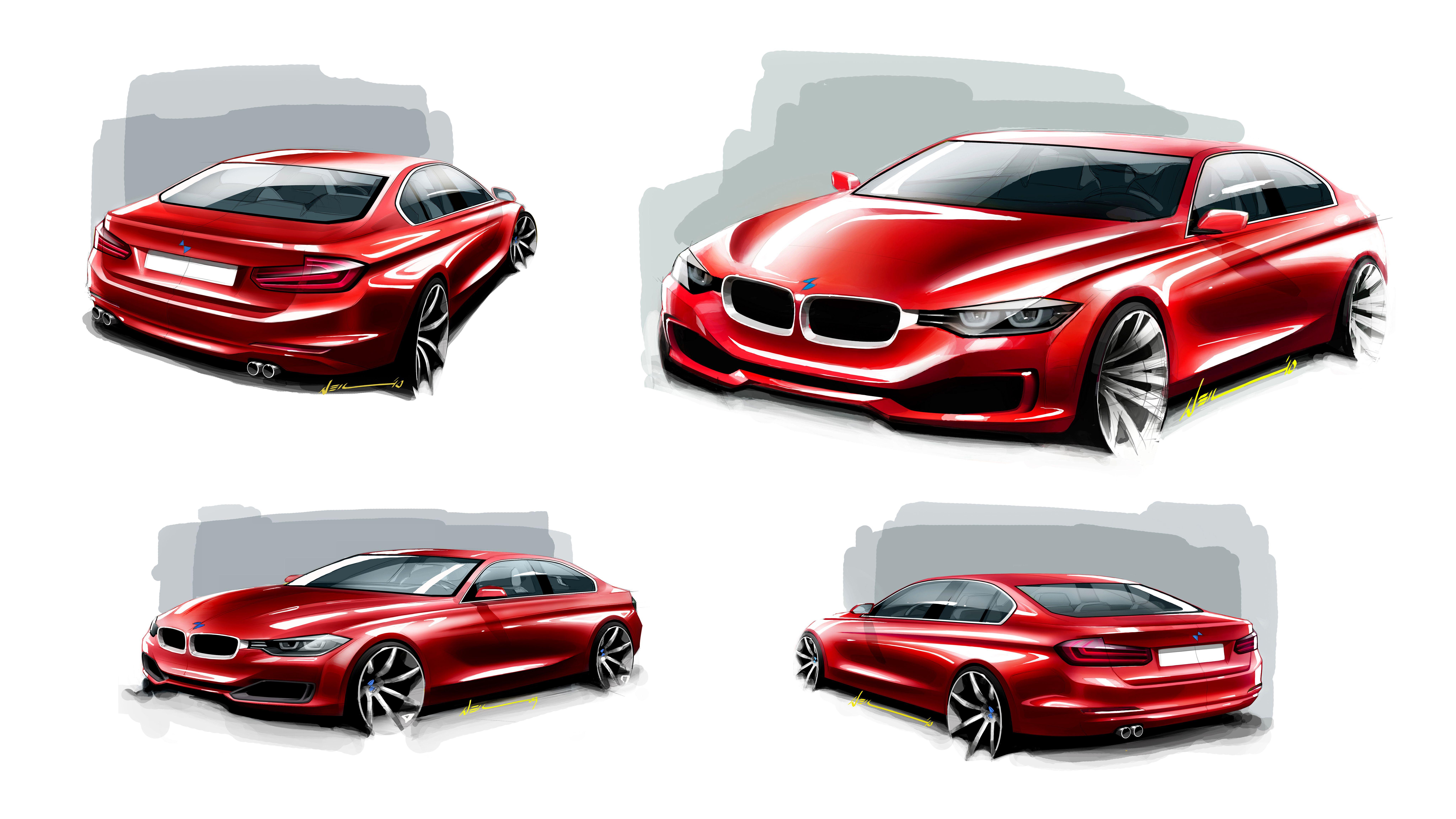 8192x4608 Photos BMW Sedan 3 Series F30 Red Automobile 8192x4608
