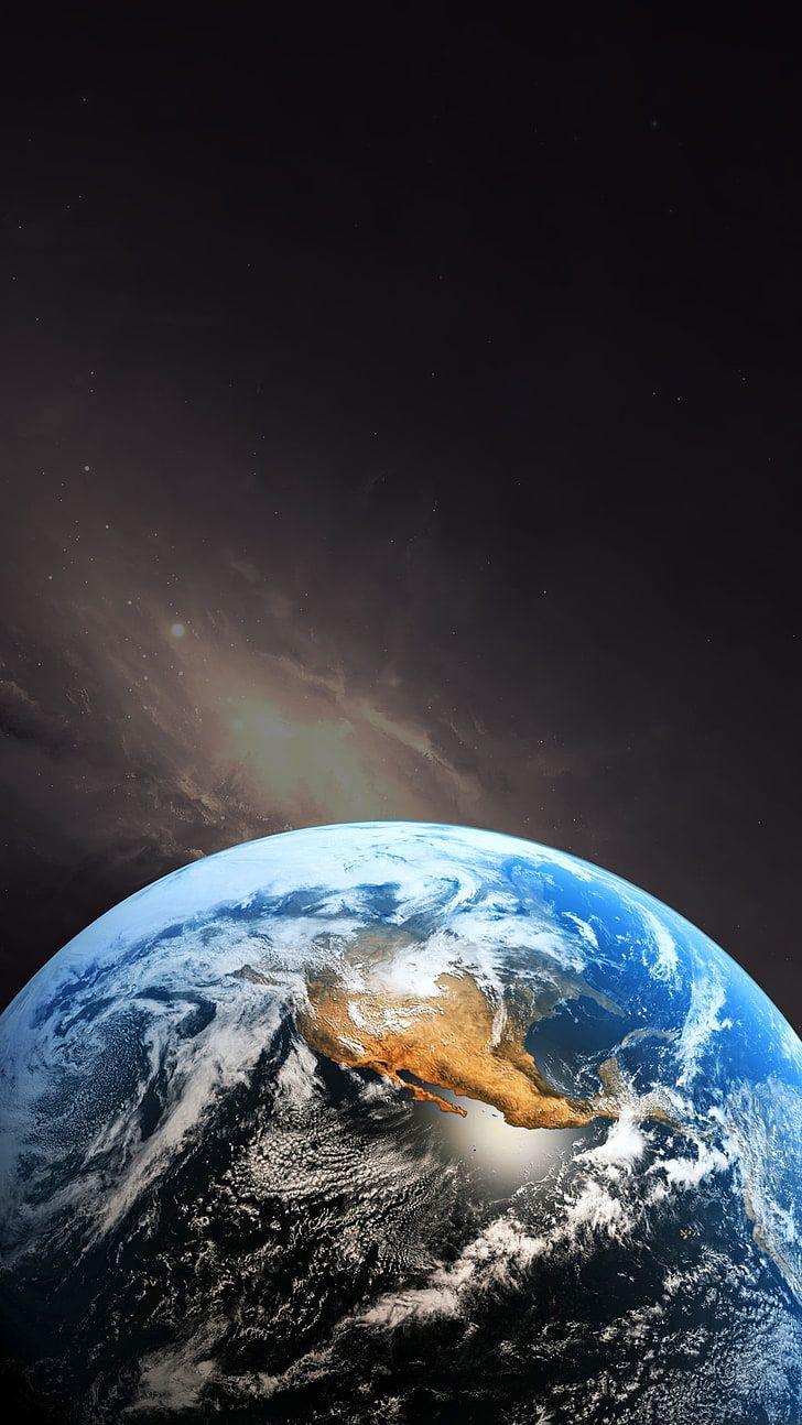 728x1294 4800x900px. free download. HD wallpaper: Earth wallpaper, space art, planet earth, planet, globe made object