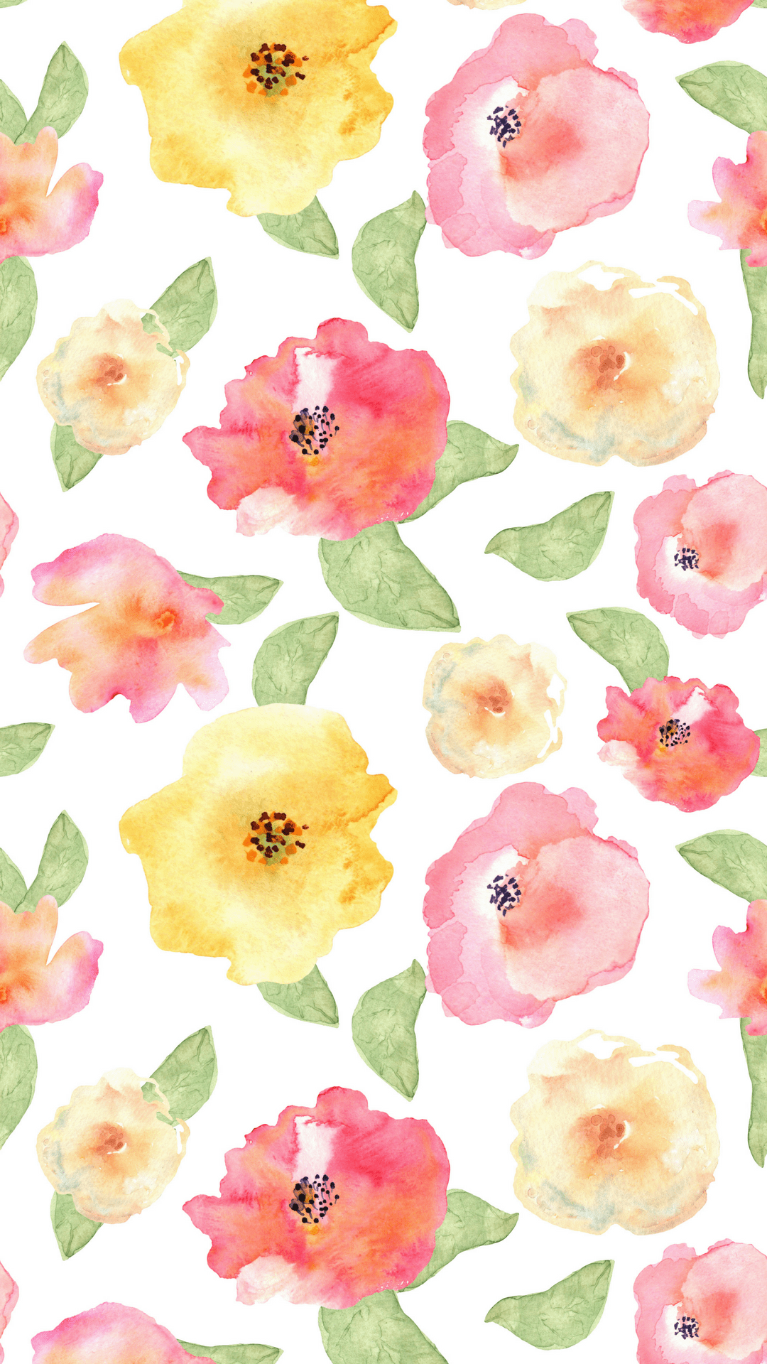 Watercolor Floral Phone Wallpapers - Top Free Watercolor Floral Phone Backgrounds - WallpaperAccess