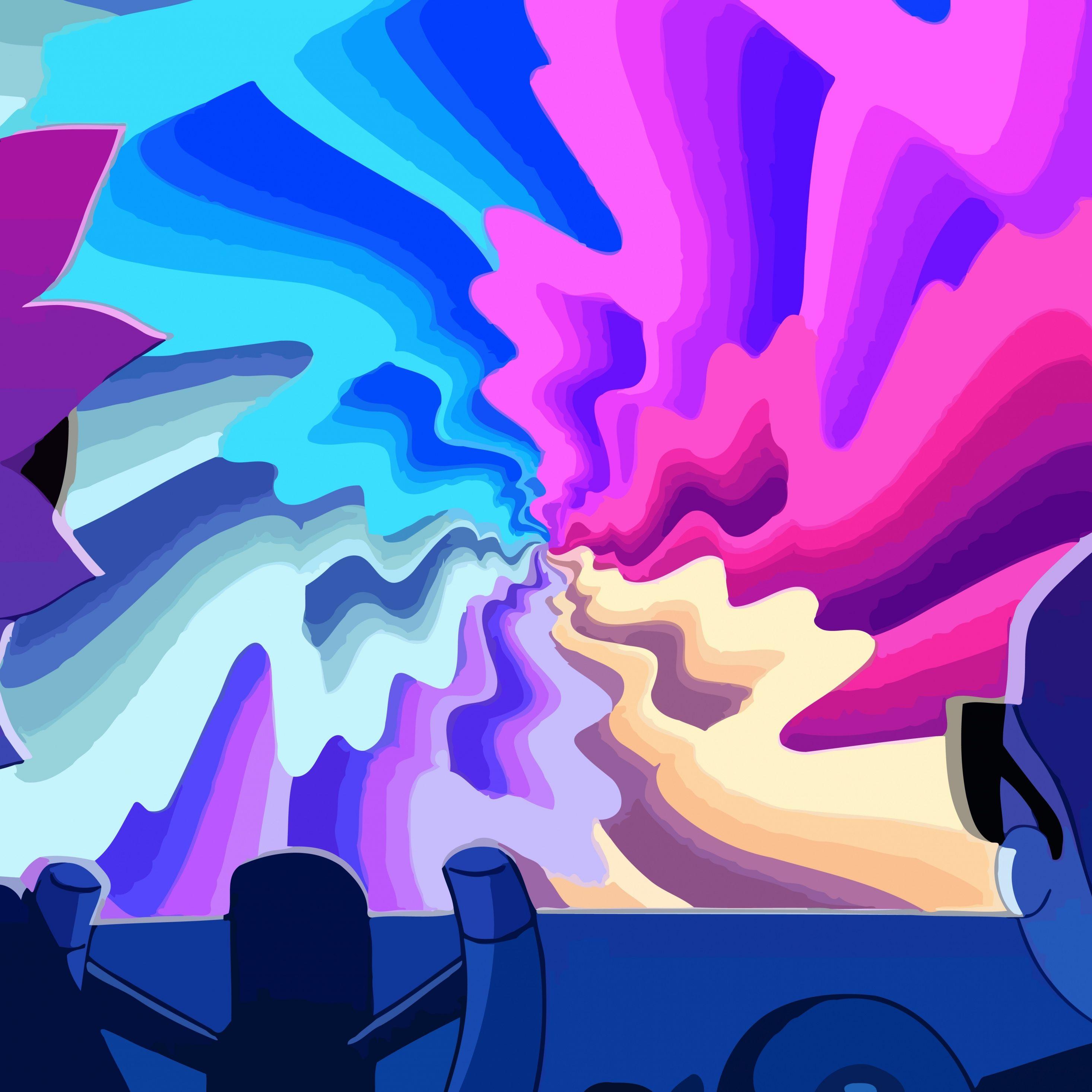 2932x2932 Download 2932x2932 Wallpaper Swirl, Colorful Portal, Rick