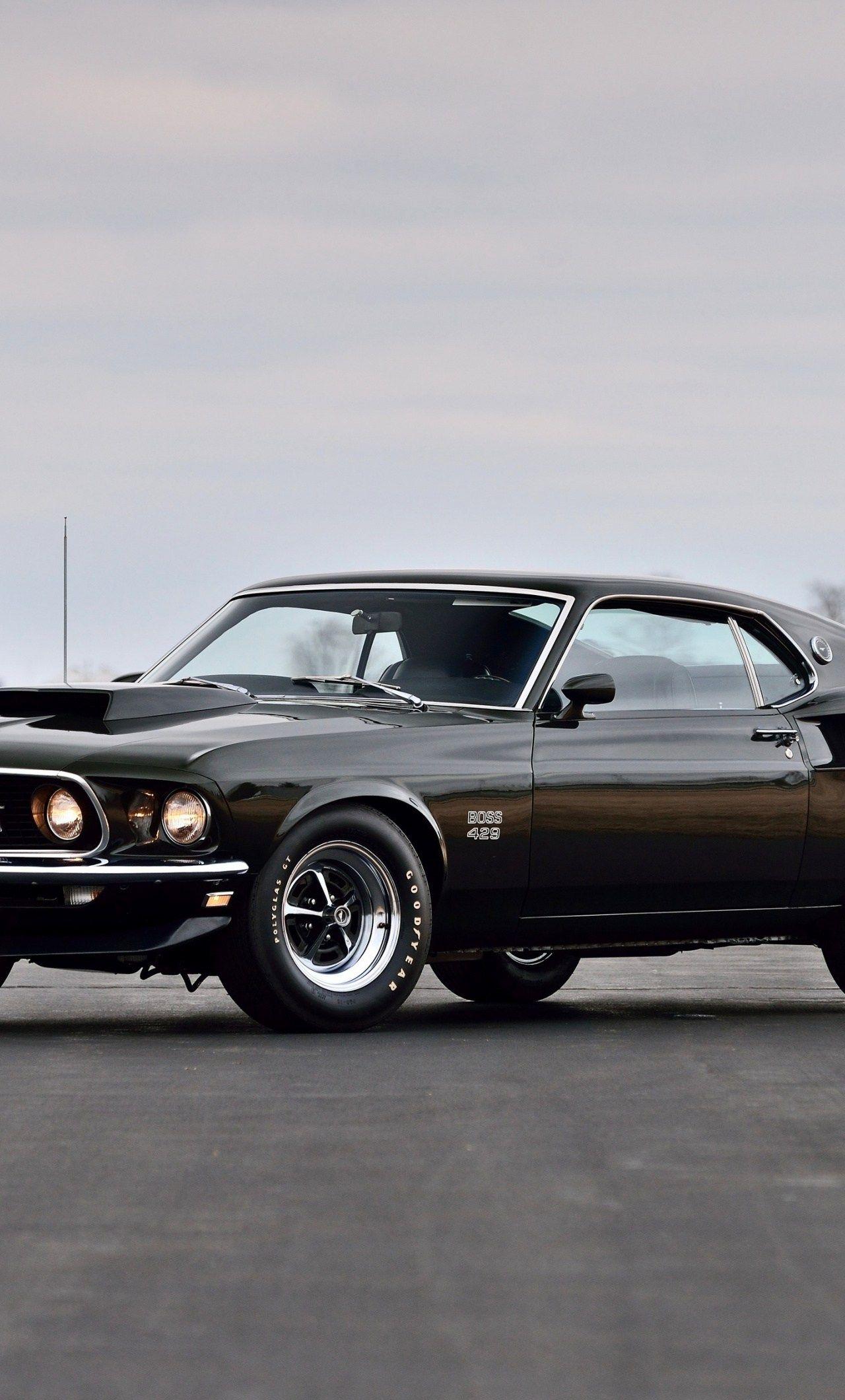1280x2120 Download 1280x2120 Wallpaper On Road 1969 Ford Mustang Boss