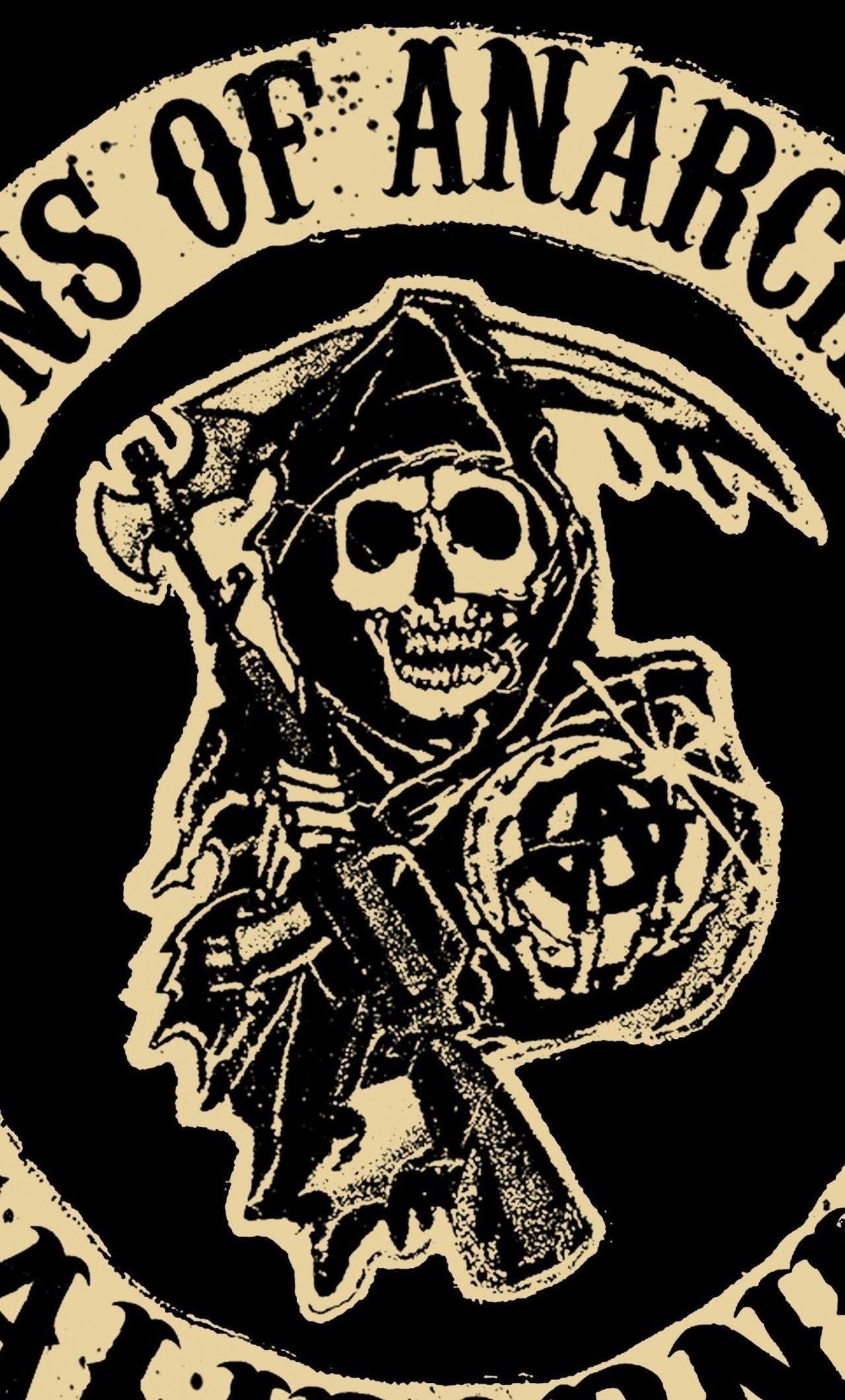 1280x2120 Hd Wallpaper android Skull Luxury 1280×2120 sons Anarchy
