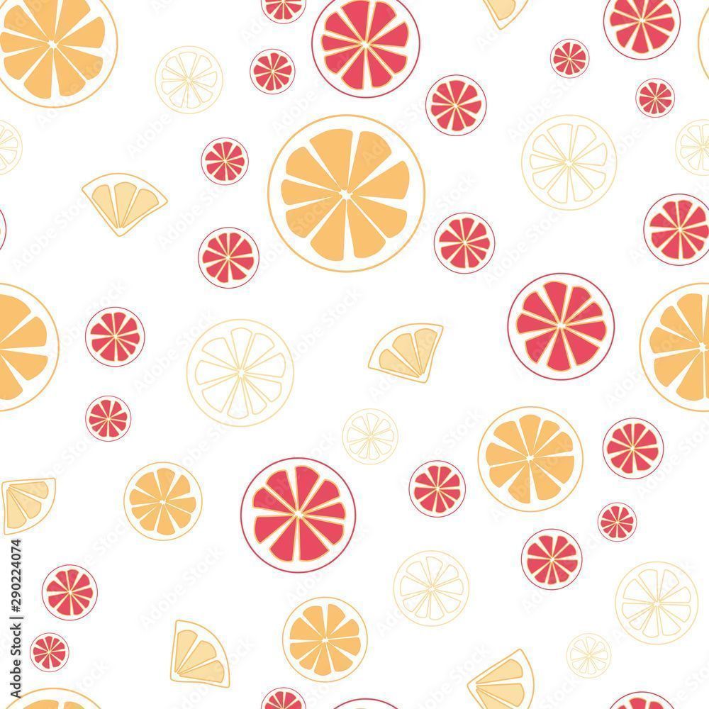 1000x1000 Vector orange blossom seamless pattern