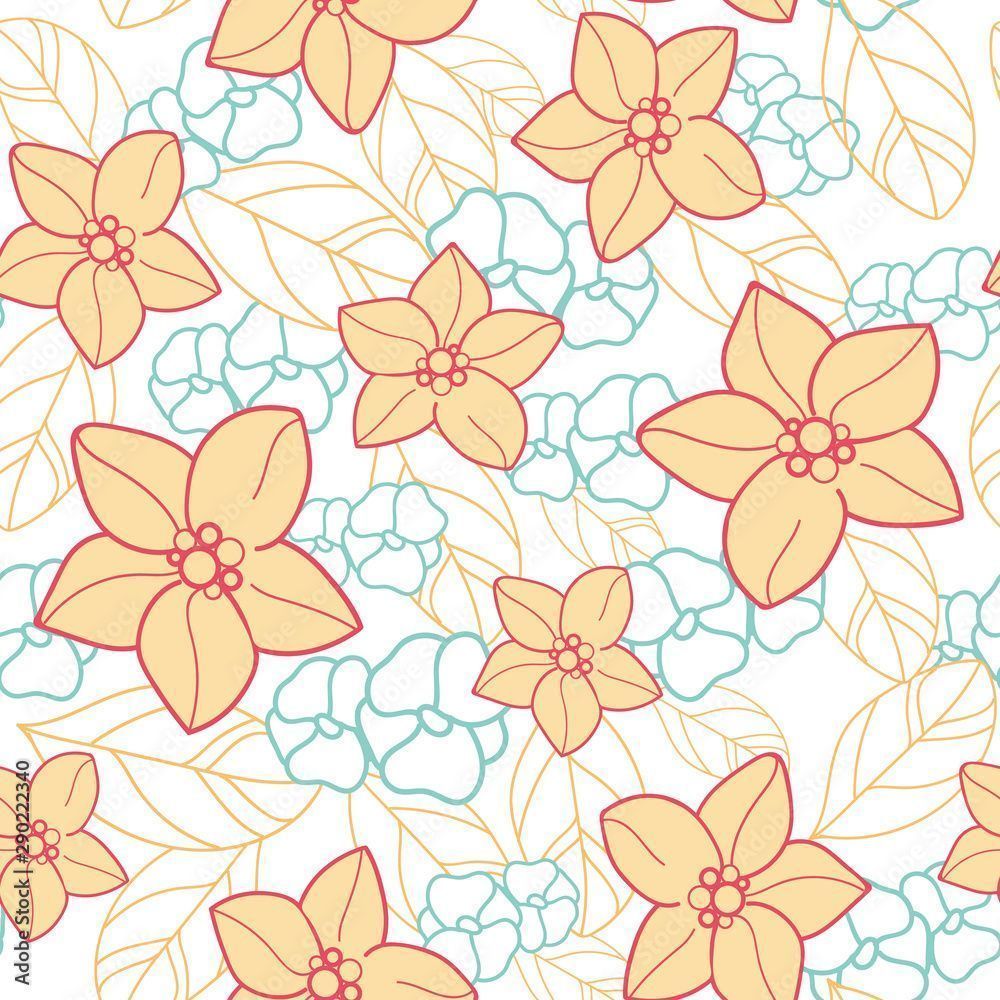 1000x1000 Vector orange blossom with flowers